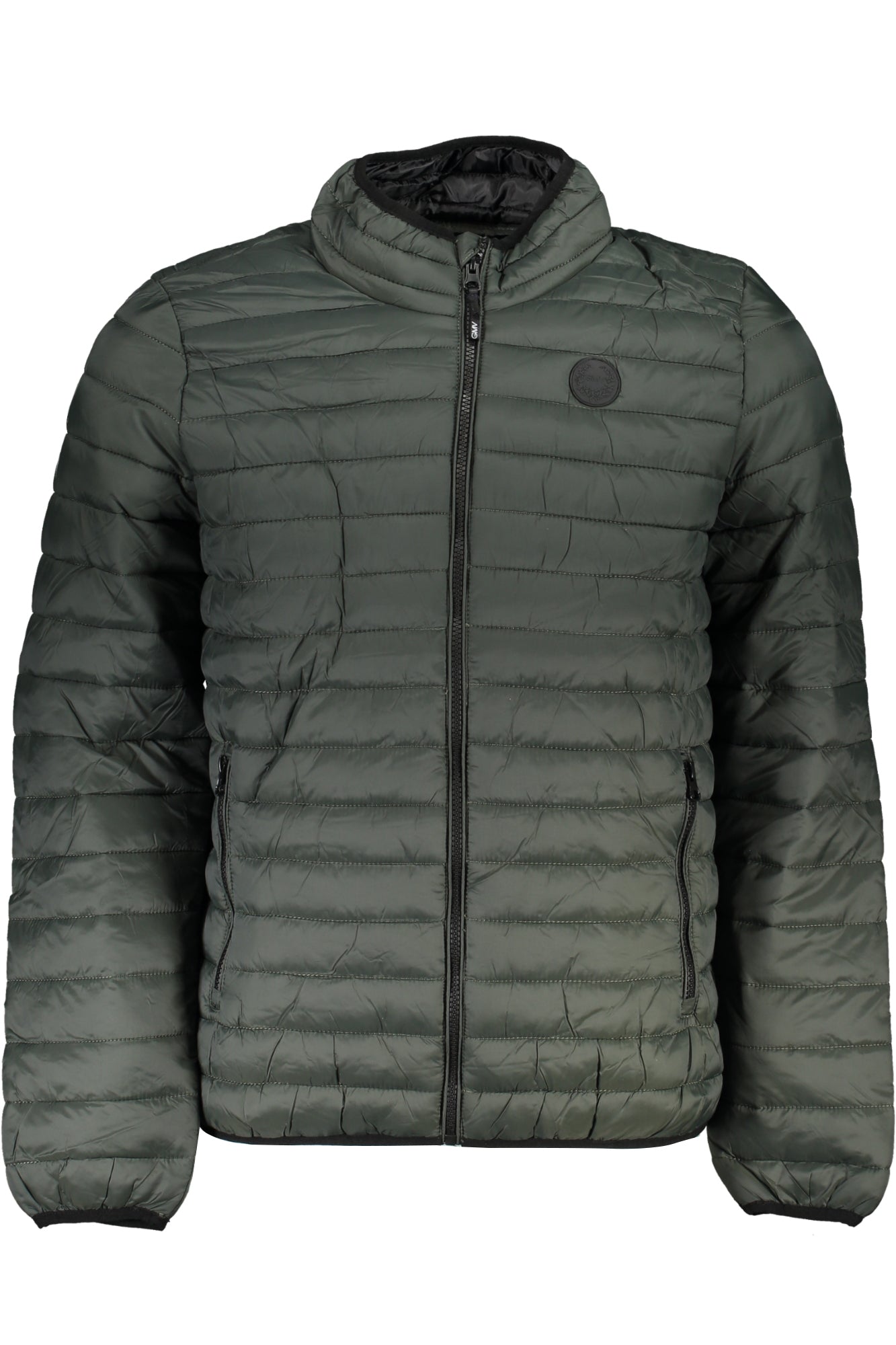 AU01521COVE_VEFOREST – Stylische Herrenjacke in Grün mit Applikation und Reißverschluss – Größe: S, M, L, XL, 2XL – Farbe: Verde