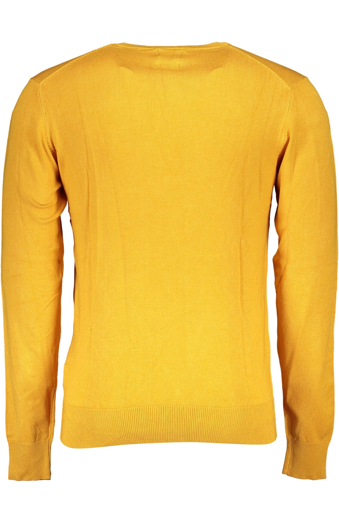 AU01526FRAME_GISENAPE – Gelber Herrenpullover mit Stickerei und Rundhals - Langarmshirt – Größe: L, XL, 2XL, M – Farbe: Giallo