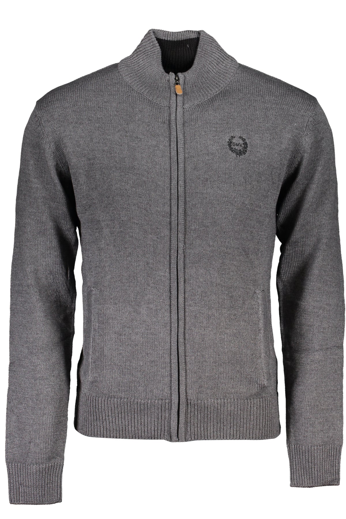 AU01528FILIPPO_GRCHARCO – Grauer Herren Cardigan mit Stickerei und Reißverschluss – Elegant & Modern – Größe: M, L, XL, 2XL – Farbe: Grigio
