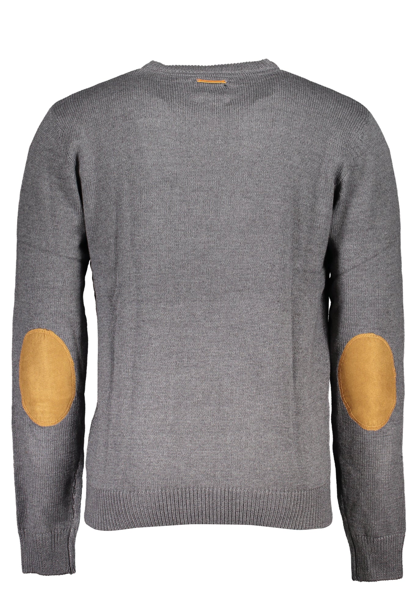 AU01527FLORIANO_GRCHARCO – Eleganter Grauer Herrenpullover mit Rundhalsausschnitt und Stickerei – Größe: M, L, XL, 2XL – Farbe: Grigio