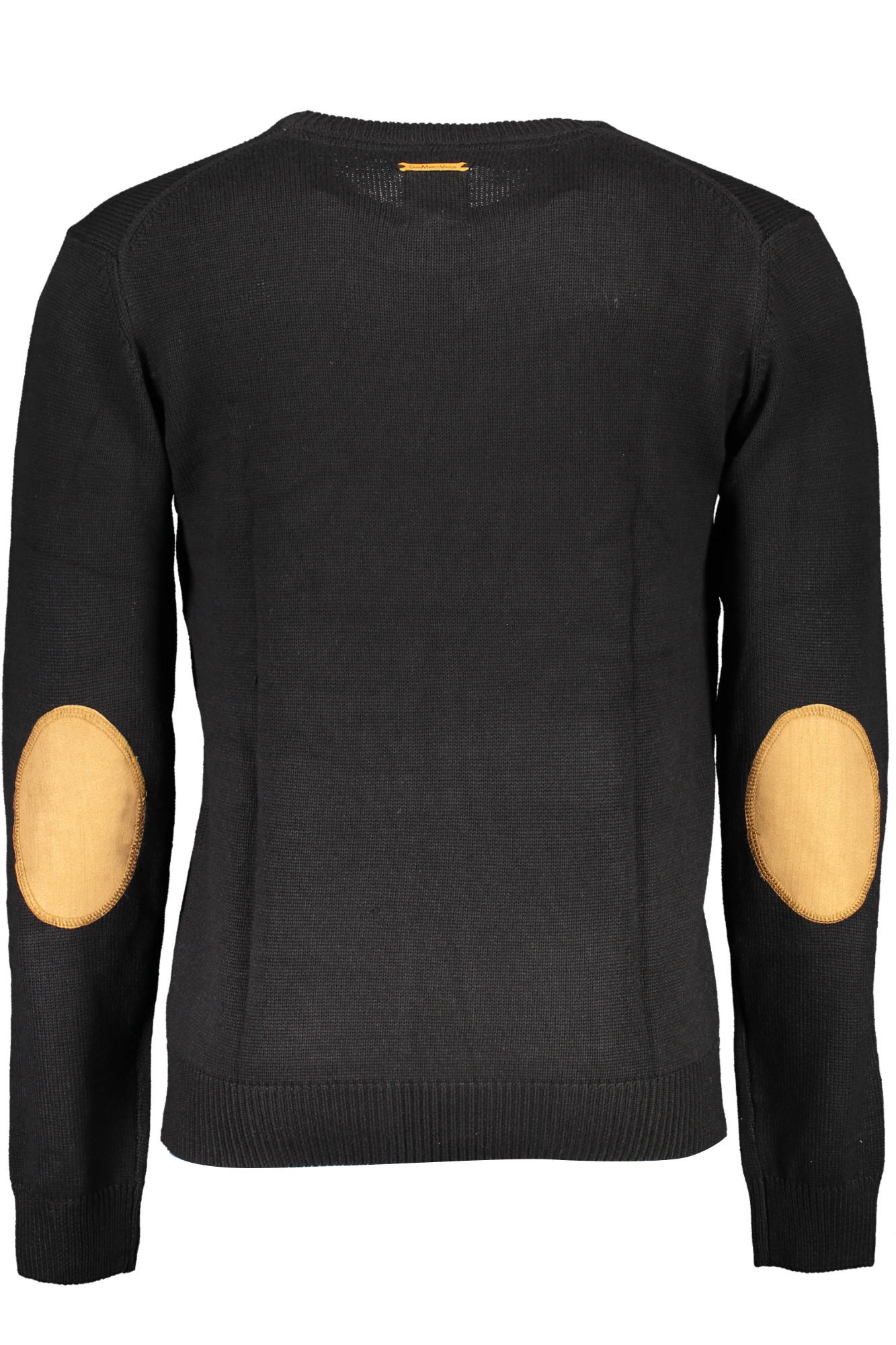 AU00593-FLORIANO_NERO_BLACK – Zeitloser Herrenpullover in Schwarz: Stilvoll mit Kontrastdetails – Größe: L, XL, 2XL, M – Farbe: Nero