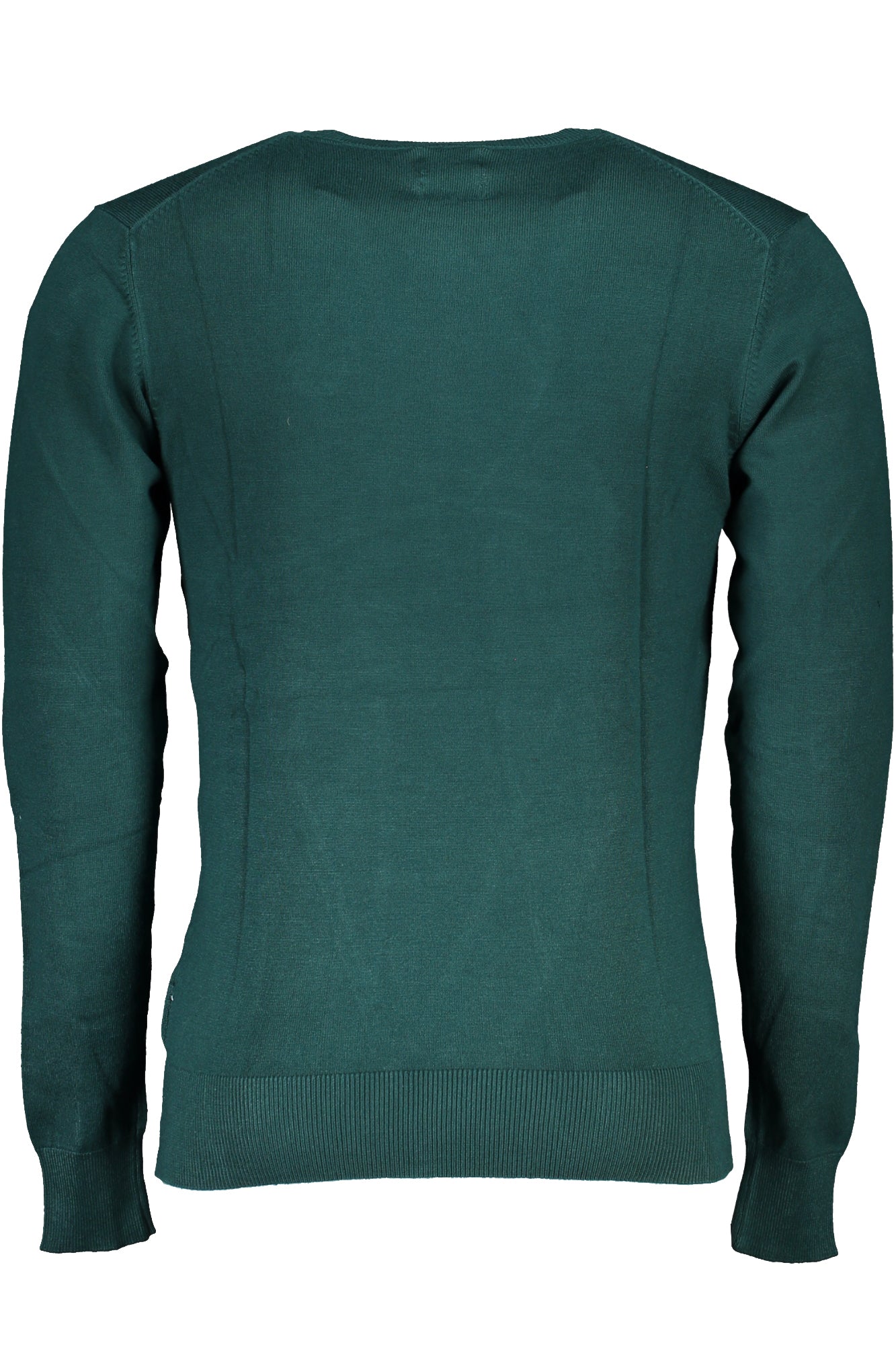 AU01526FRAME_VEFOREST – Eleganter grüner Herrenpullover mit Rundhals und Stickerei – Größe: M, L, XL, 2XL – Farbe: Verde