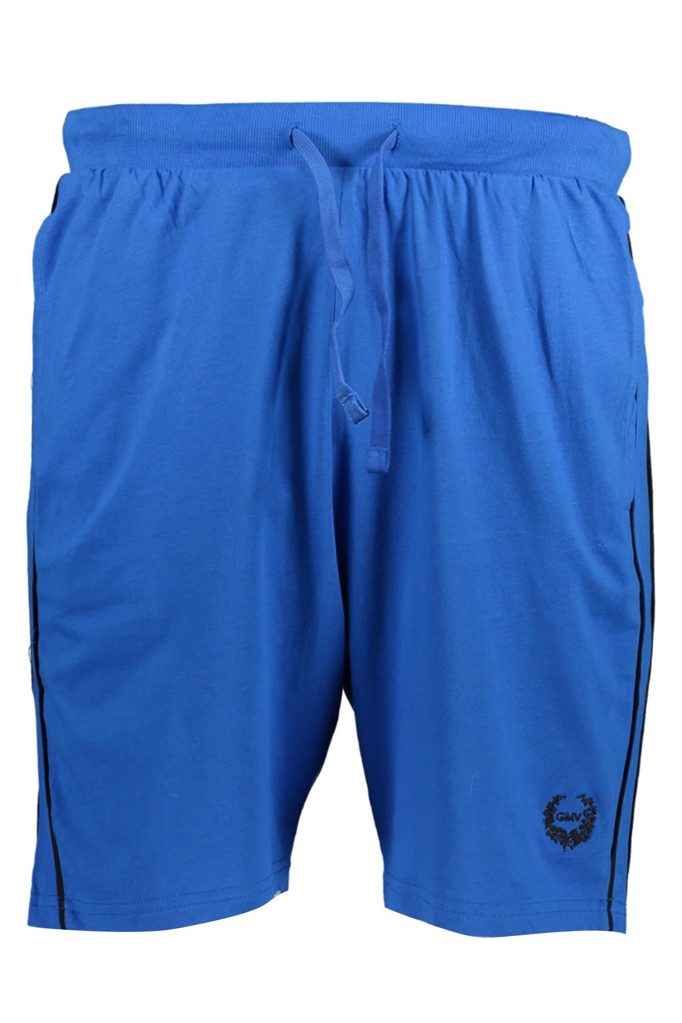 AU00917-GOFFREDO_BLU_ROYAL-BLUE – Herren Shorts Blau: Leichte Baumwolle, Elastikbund & Taschen – Größe: M, L, XL, 2XL – Farbe: Blu