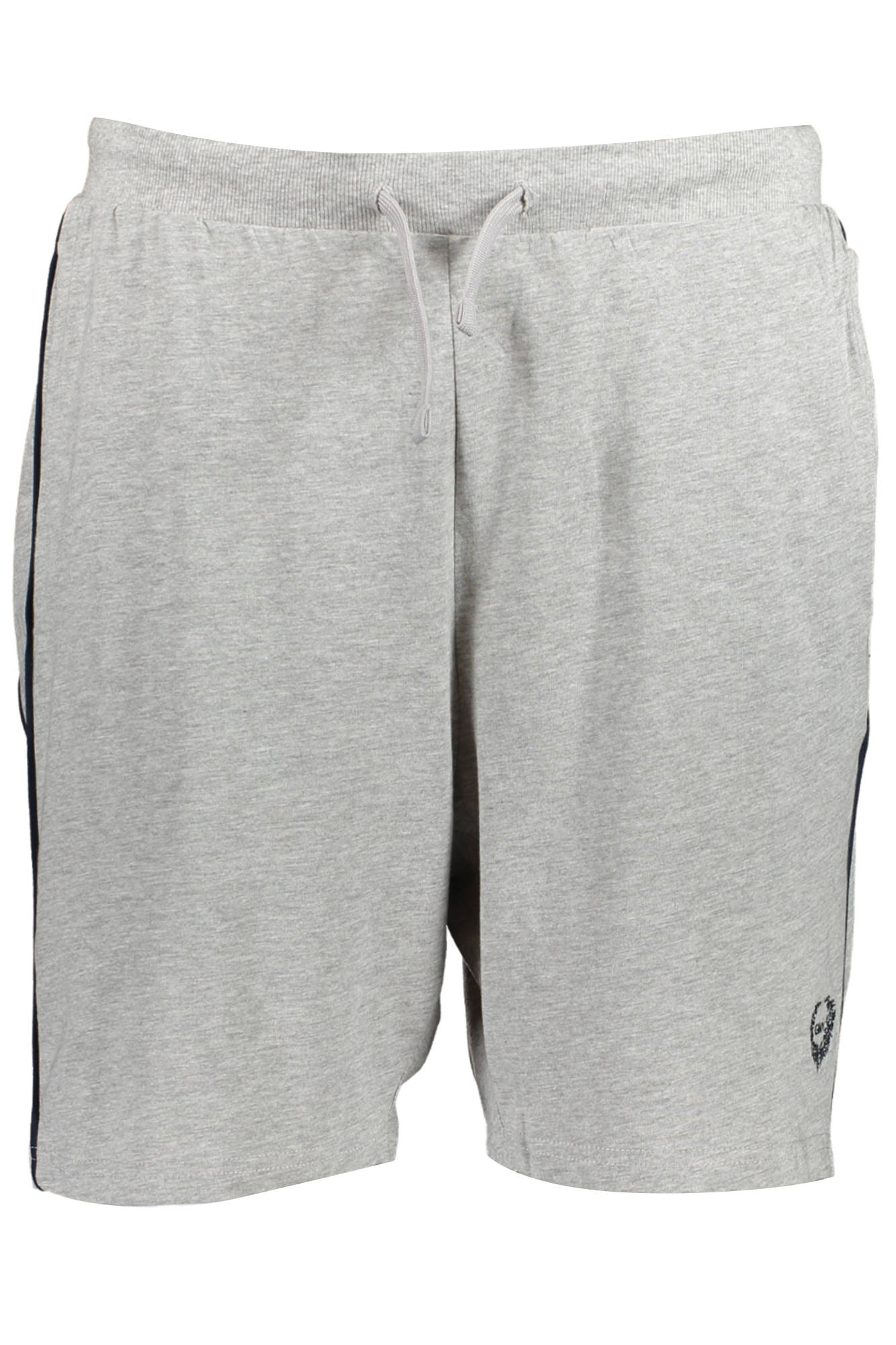 AU00917-GOFFREDO_GRIGIO_GREY-MELANGE – Graue Herren-Kurzhose aus Baumwolle mit Kontrastdetails und Taschen – Größe: M, L, XL, 2XL – Farbe: Grigio