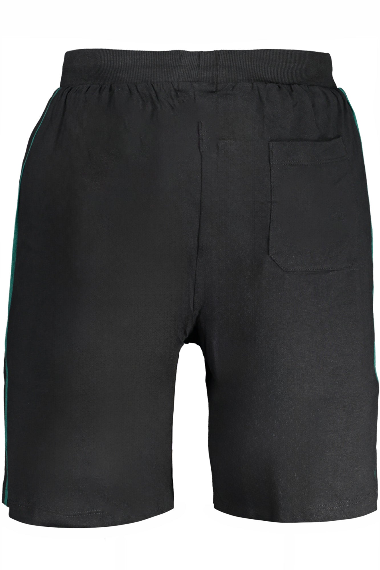 AU01625GOFFREDO_NEBLACK – Schwarze Herren Shorts mit Gummizug, Stickerei & Kontrastdetails – Größe: M, L, XL, 2XL – Farbe: Nero