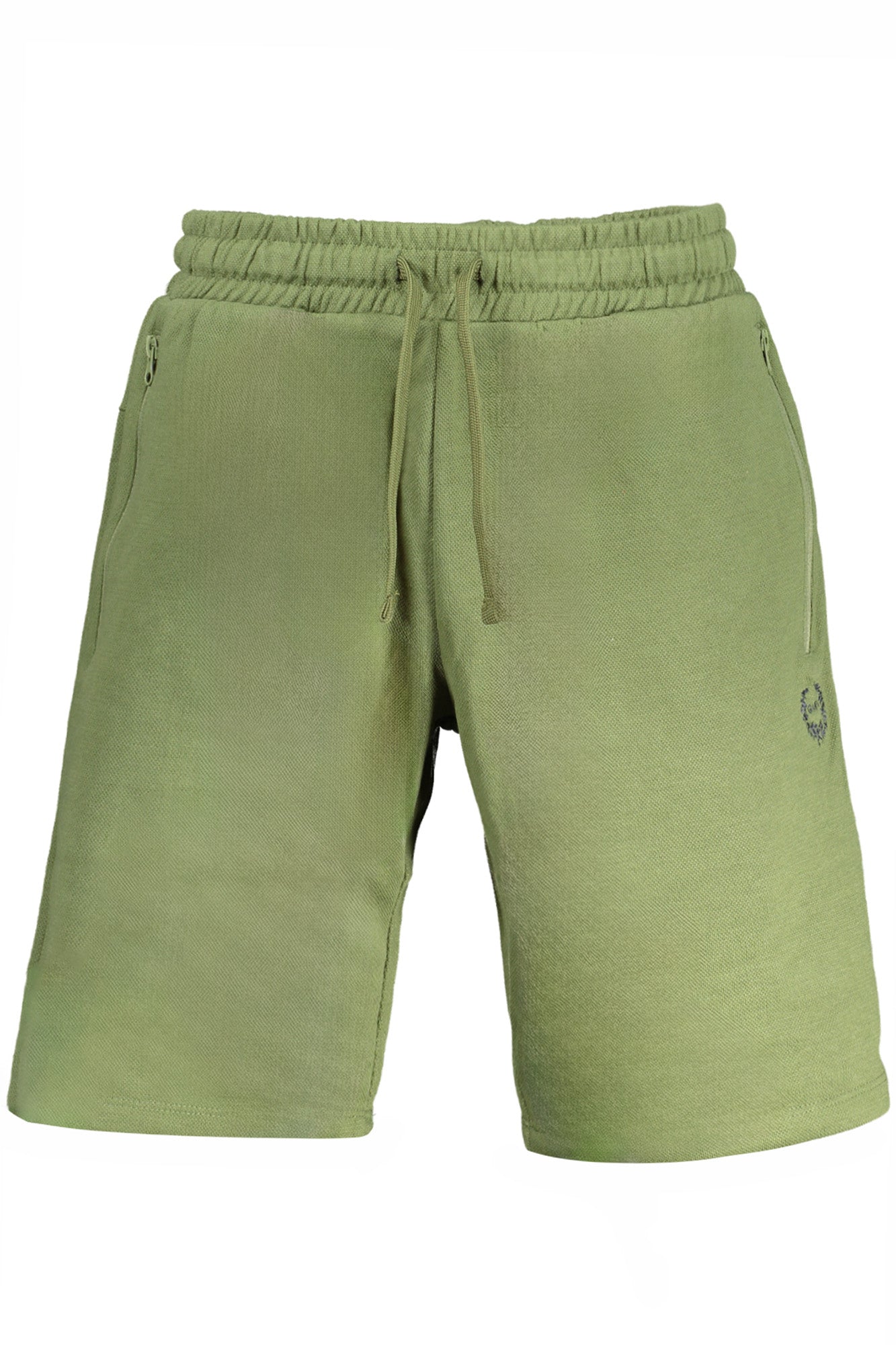 AU01410FIDELIO_VEMILITA – Grüne Herren-Shorts mit Kordelzug, Taschen & Kontraststickerei – Größe: M, L, XL, 2XL – Farbe: Verde