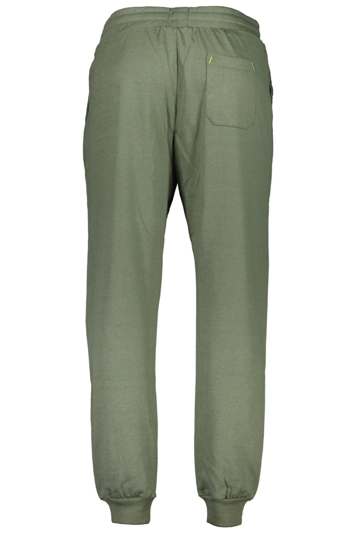 AU00913-CLAUDIO_VERDE_MILITARY-GREEN – Grüne Herren-Sporthose: Elastisch, 3 Taschen, Stickdetails – Größe: M, L, XL, 2XL – Farbe: Verde