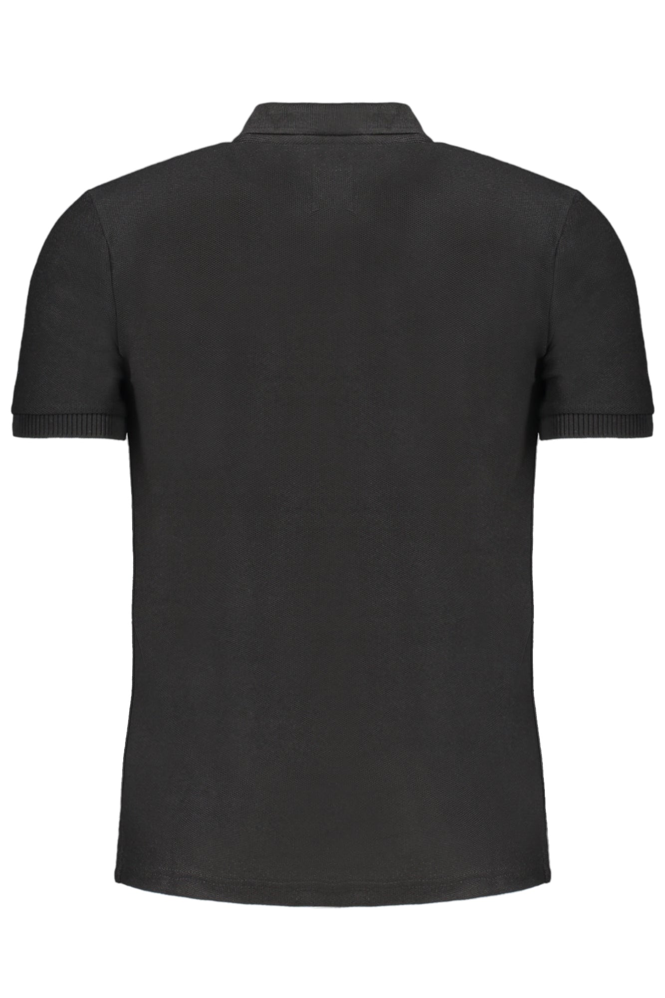 AU01671PARENZO_NEBLACK – Elegantes Herren Kurzarm-Poloshirt in Schwarz mit Stickerei – Größe: M, L, XL, 2XL – Farbe: Nero