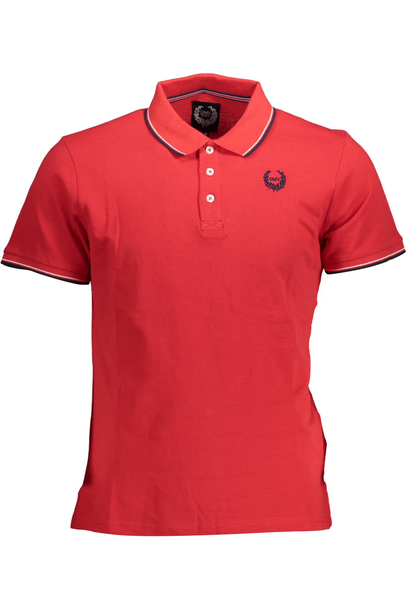 AU00009P-CARMELO_ROSSO_RED – Herren Poloshirt Rot - Kurzarm, Stickerei & Kontrastdetails – Größe: XL, M – Farbe: Rosso