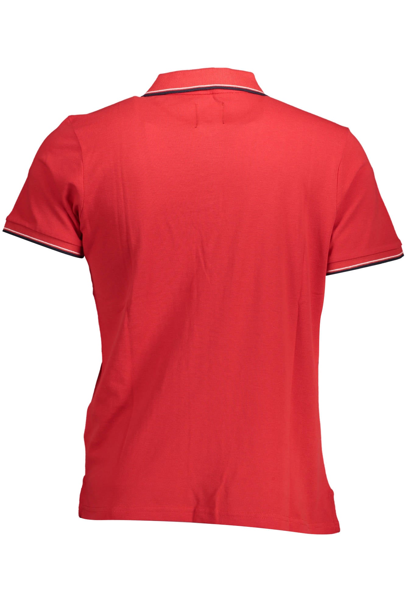 AU00009P-CARMELO_ROSSO_RED – Herren Poloshirt Rot - Kurzarm, Stickerei & Kontrastdetails – Größe: XL, M – Farbe: Rosso