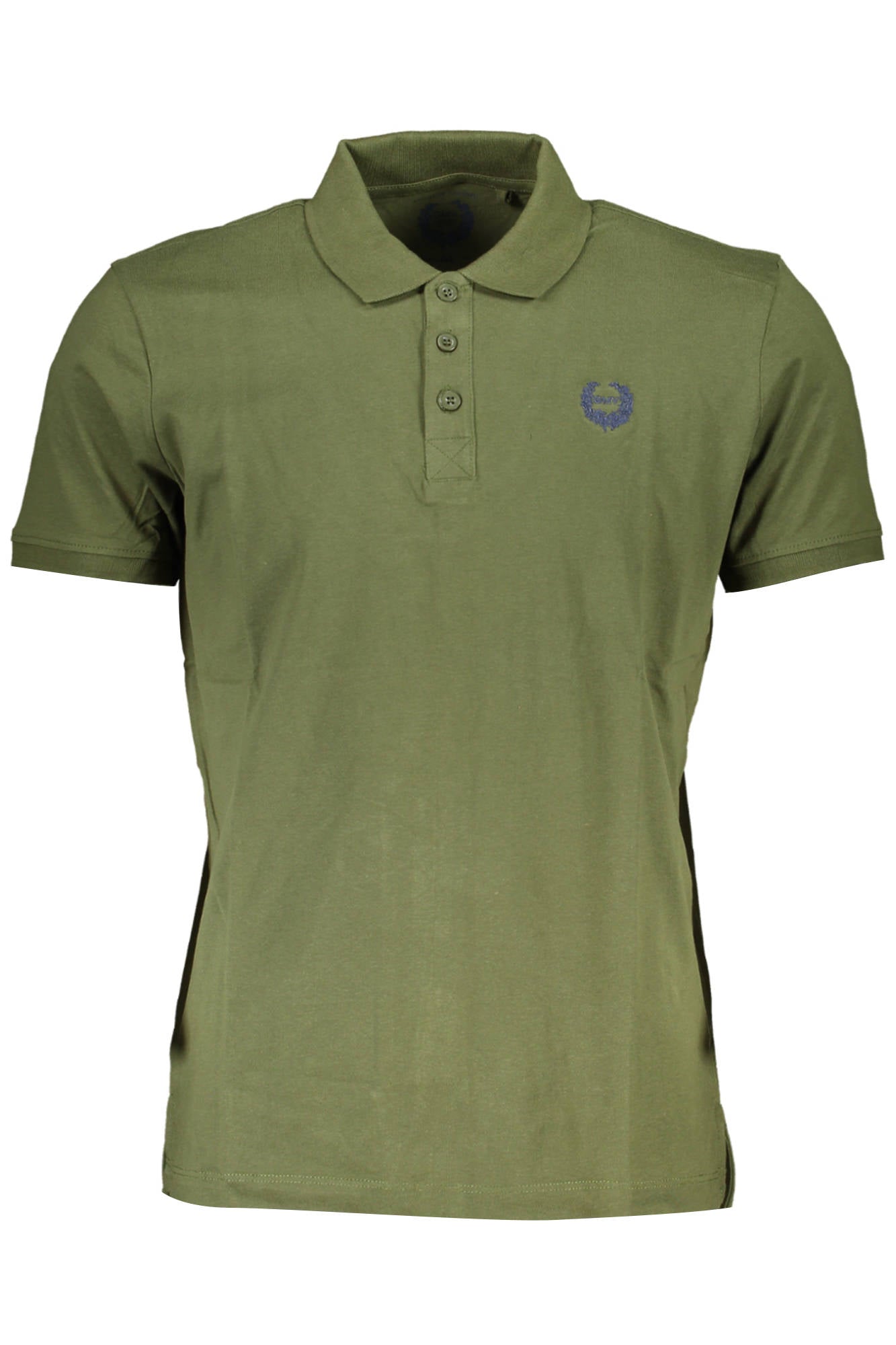 AU00906-CARONTE_VERDE_MILITARY-GREEN – Herren Kurzarm-Poloshirt Grün mit Stickerei & Kontrastdetails – Größe: M, L, XL, 2XL – Farbe: Verde