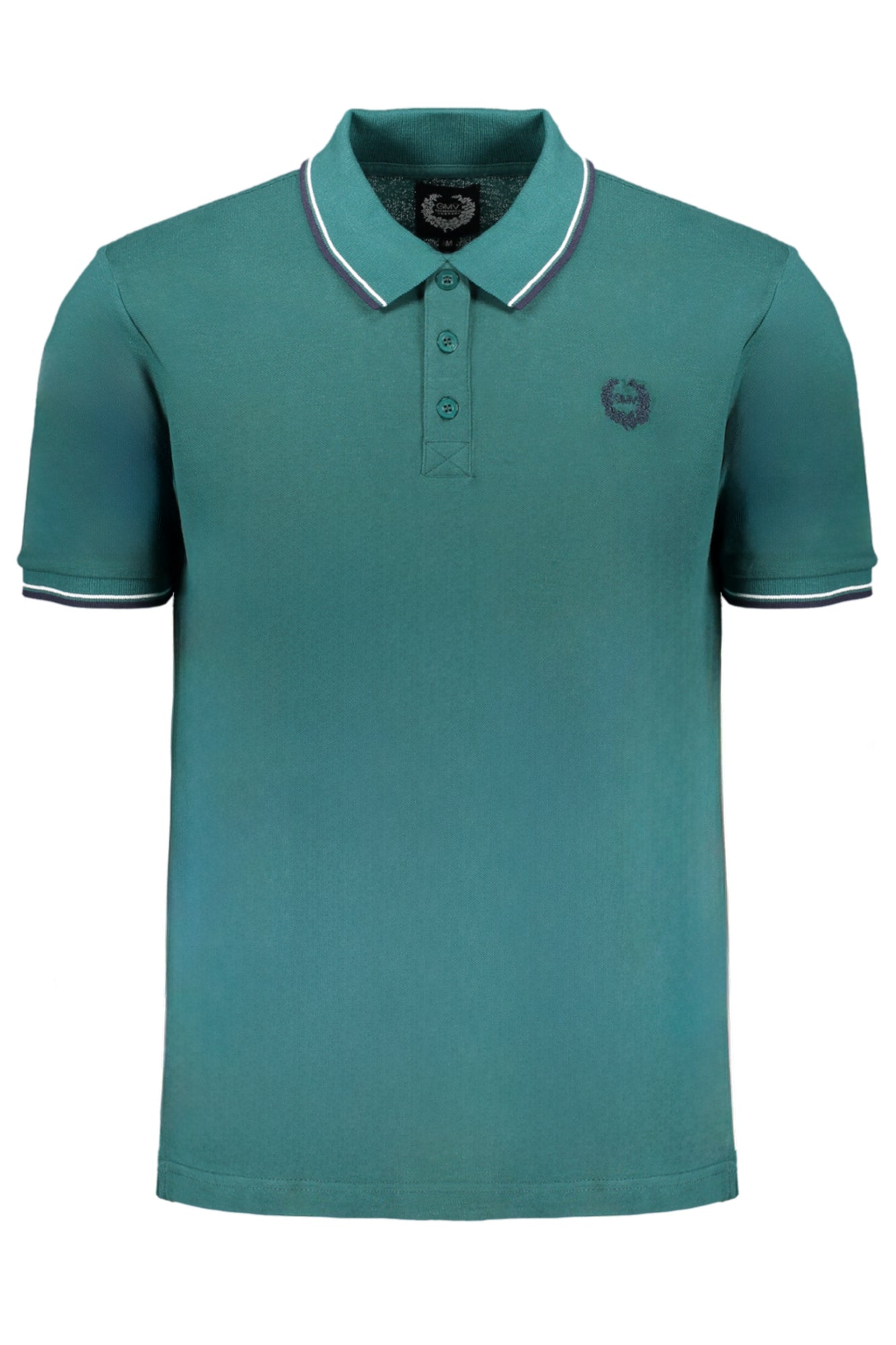 AU01626CARMELO_VEFORGRE – Herren Kurzarm-Poloshirt in Grün mit Kontrastdetails und Stickerei – Größe: L, XL, 2XL, M – Farbe: Verde