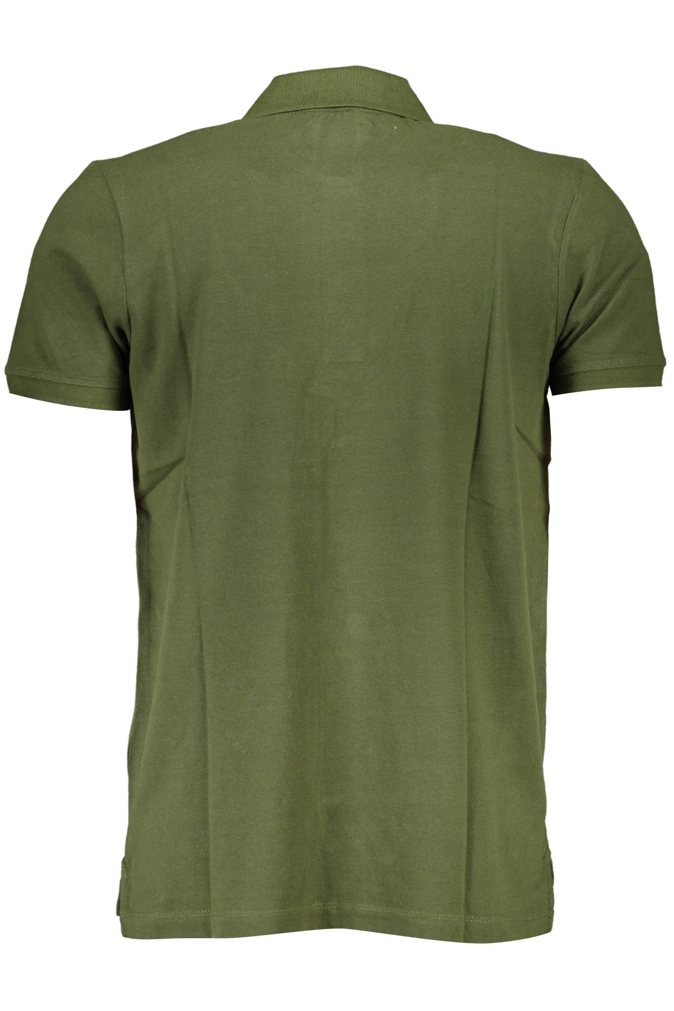 AU00799-MARIANO_VERDE_MILITARY-GREEN – Stilvolles grünes Herren-Poloshirt mit Applikation und Logo – Größe: M, L, XL, 2XL – Farbe: Verde
