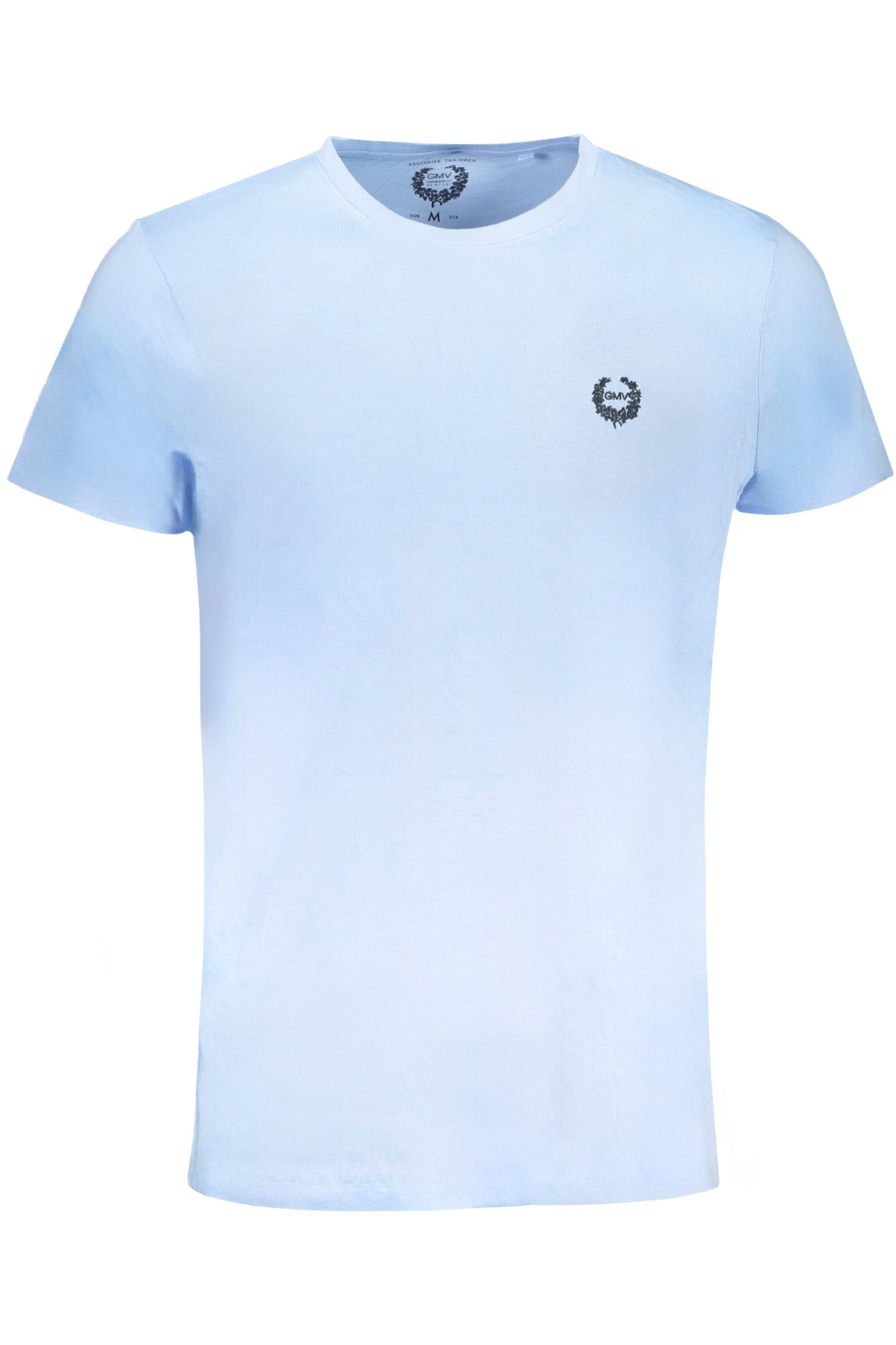 AU01631CAMILLO_AZLIGHBL – Herrenkurzarm-T-Shirt Blau mit Rundhalsausschnitt und Stickerei – Größe: L, XL, 2XL, M – Farbe: Azzurro