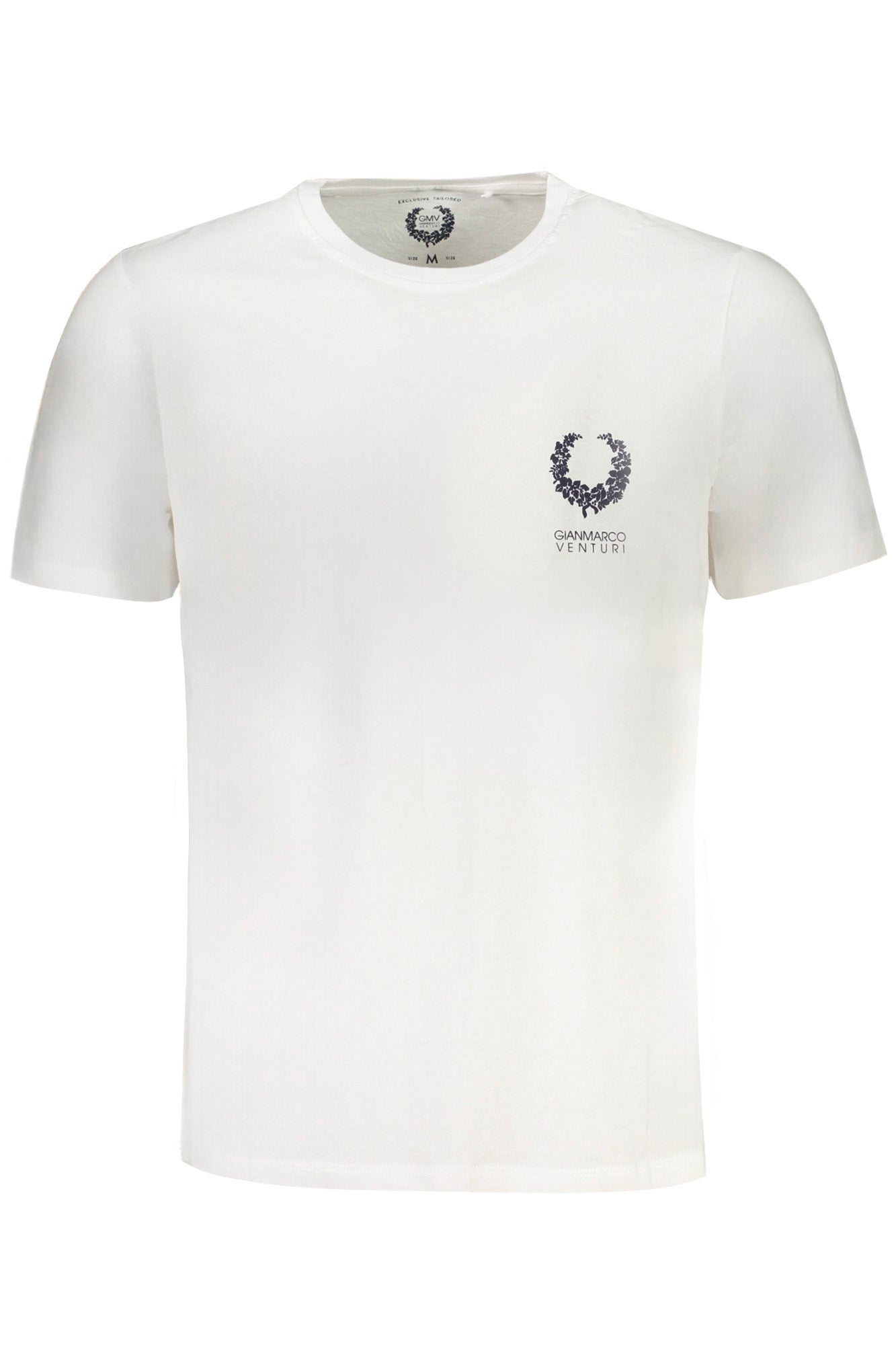 AU01413ALVARO_BIWHITE – Weißes Herren T-Shirt mit Rundhalsausschnitt und Aufdruck – Kurzarm – Größe: M, L, XL, 2XL – Farbe: Bianco