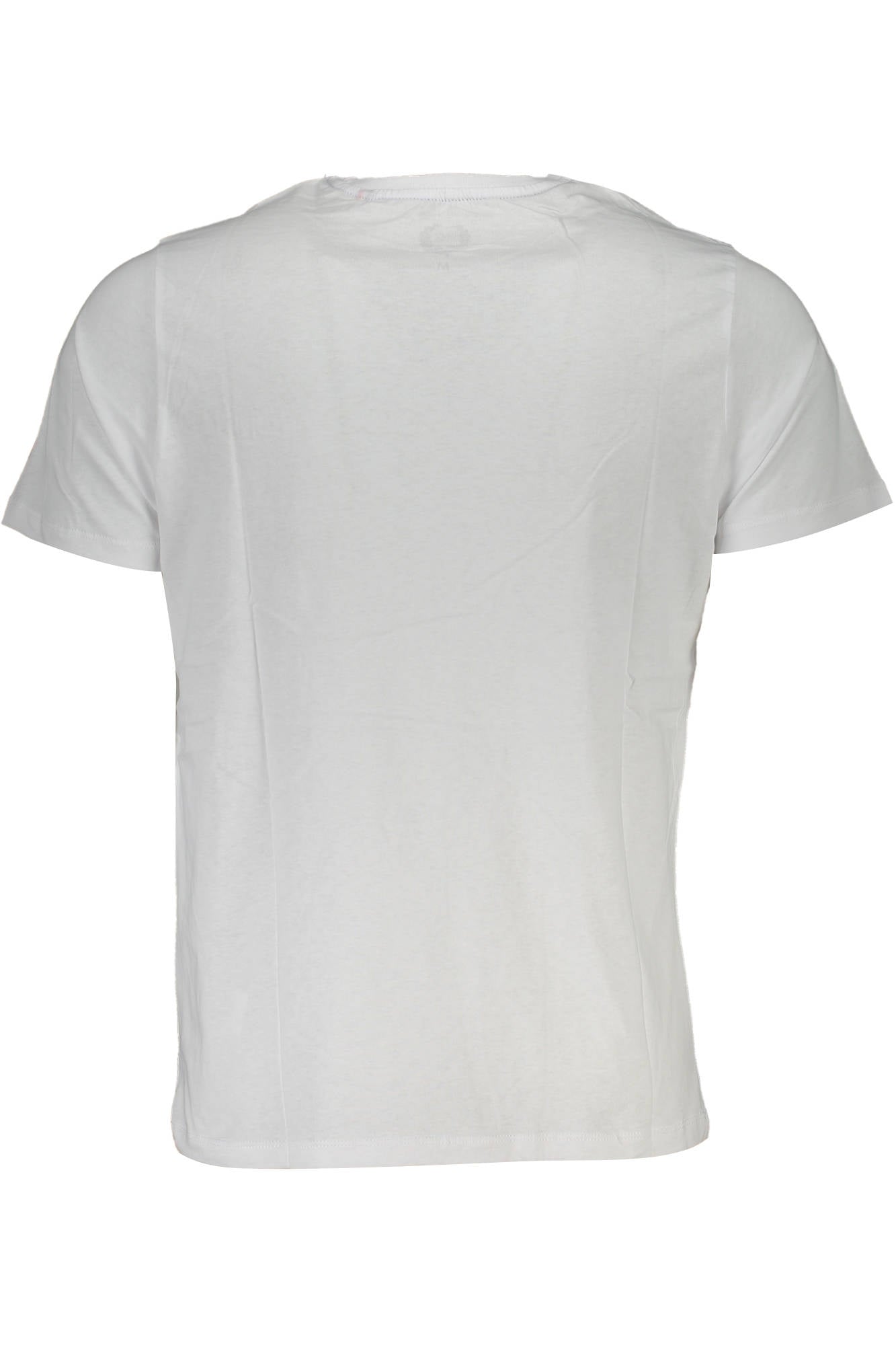 AU00665P-CALIMERO_BIANCO_WHITEWHITE – Weißes Herren T-Shirt mit Rundhals und Stickerei - Kurzarm Design – Größe: M, L, XL, 2XL – Farbe: Bianco