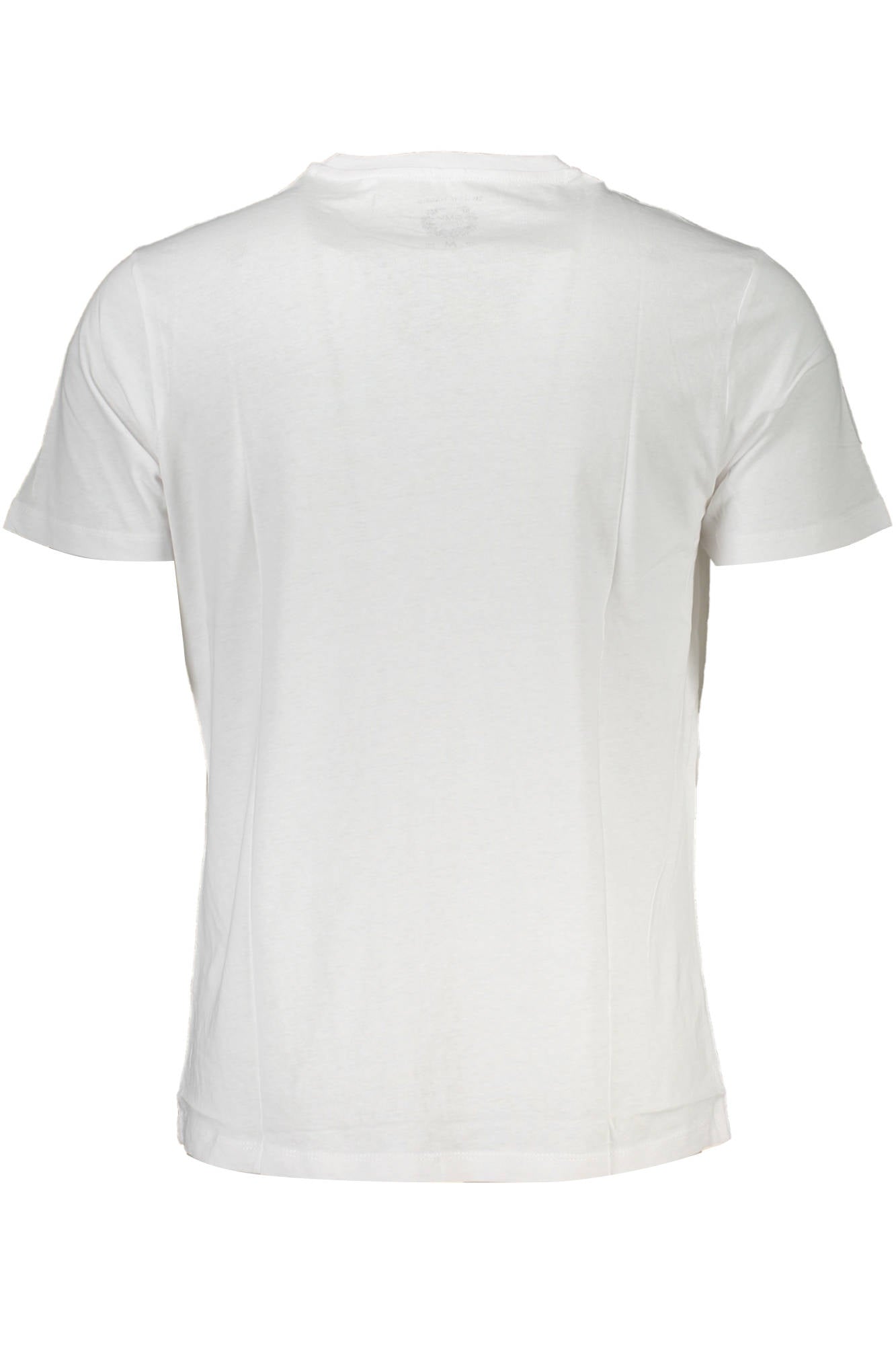 AU00782-ALVARO_BIANCO_WHITE – Weiße Herren Kurzarm T-Shirt mit Logo & Rundhals  - Trendiger Look – Größe: L, XL, 2XL – Farbe: Bianco