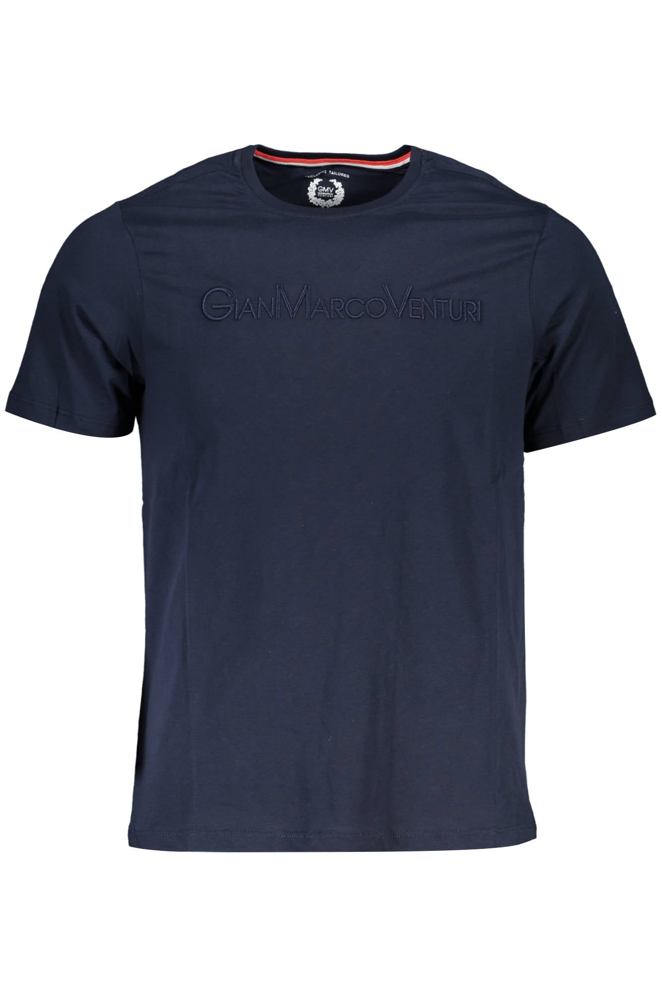 AU00665P-CALIMERO_BLU_NIGHT-BLUENIGHT-BLUE – Herren Kurzarm T-Shirt Blau mit Rundhals und Stickerei - Trendig – Größe: M, L, XL, 2XL – Farbe: Blu