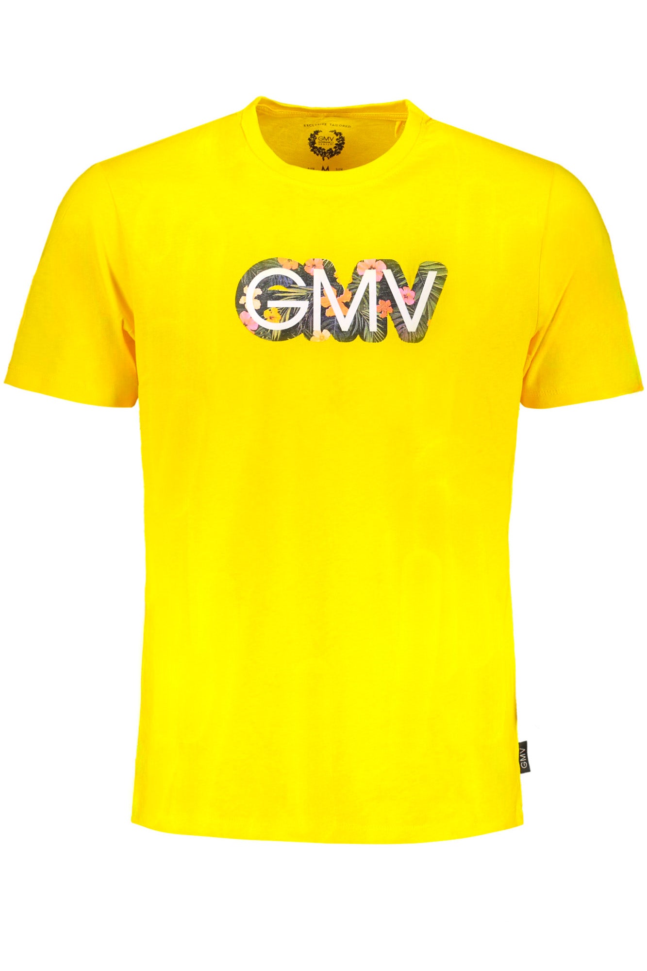 AU01412ORLANDO_GIYELLOW – Kurzärmeliges Herren-T-Shirt Gelb mit Druck und Rundhalsausschnitt – Größe: M, L, XL, 2XL – Farbe: Giallo
