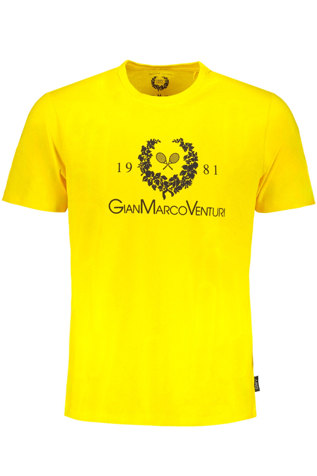 AU01419LINO_GIYELLOW – Herren Gelbes Kurzarm T-Shirt mit Rundhals & Logo-Print – Größe: M, L, XL, 2XL – Farbe: Giallo