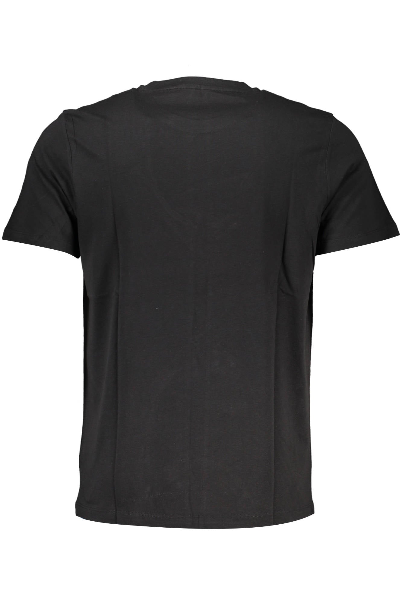 AU00783-ATTILIO_NERO_BLACK – Herren Kurzarm-T-Shirt Schwarz mit Aufdruck und Rundhalsausschnitt – Größe: M, L, XL, 2XL – Farbe: Nero