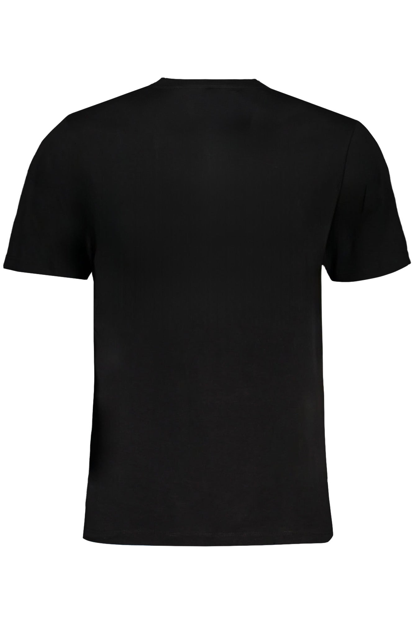 AU01415DANILO_NEBLACK – Elegantes Herren Kurzarm-T-Shirt in Schwarz mit modernem Druck – Größe: M, L, XL, 2XL – Farbe: Nero