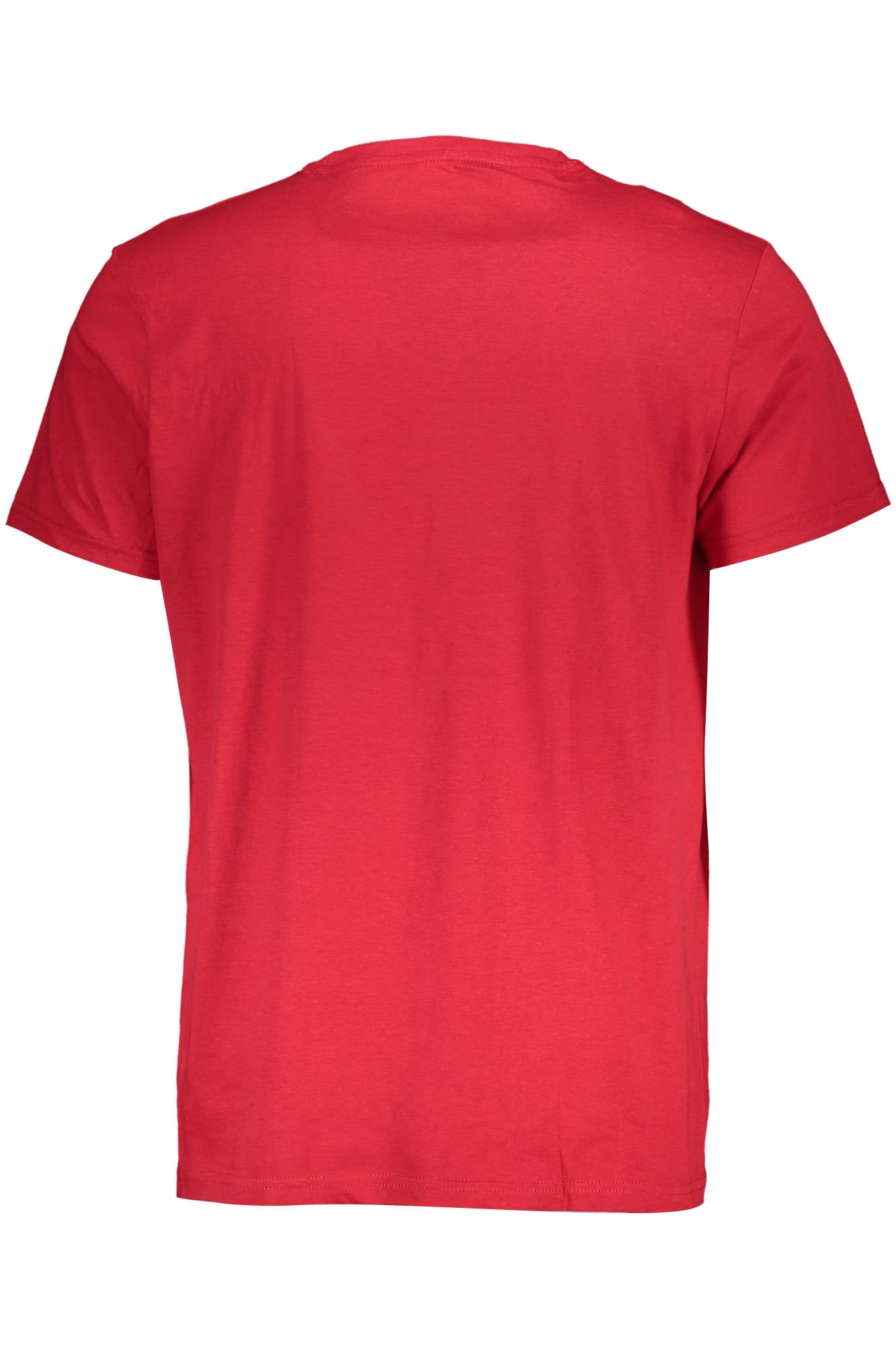 AU00911-TUBOLAR_ROSSO_RED – Rotes Kurzarm-Herren-T-Shirt mit Rundhalsausschnitt und Logo – Größe: XL, 2XL – Farbe: Rosso
