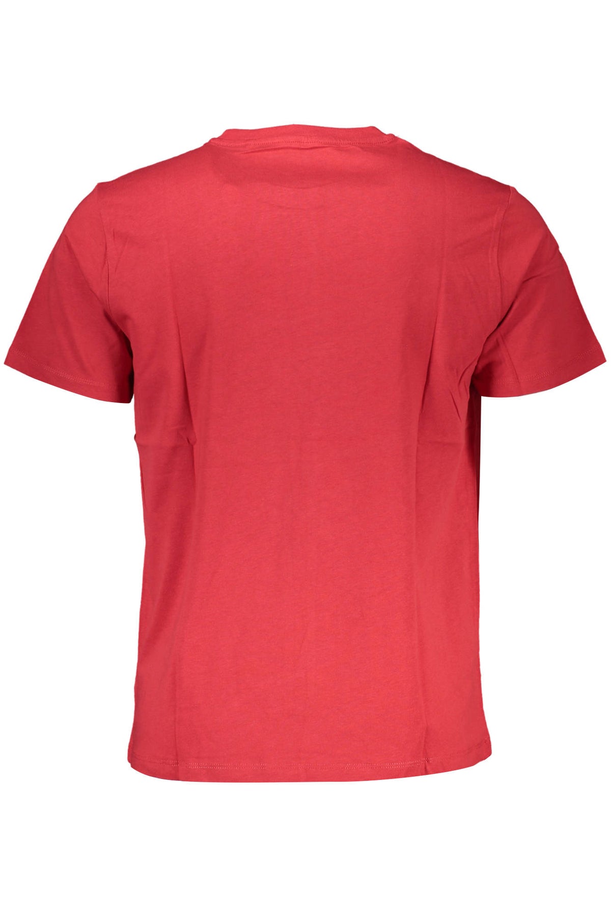 AU00784-DANILO_ROSSO_RED – Herren Kurzarm T-Shirt Rot mit Rundhalsausschnitt und Printdesign – Größe: M, L, XL, 2XL – Farbe: Rosso