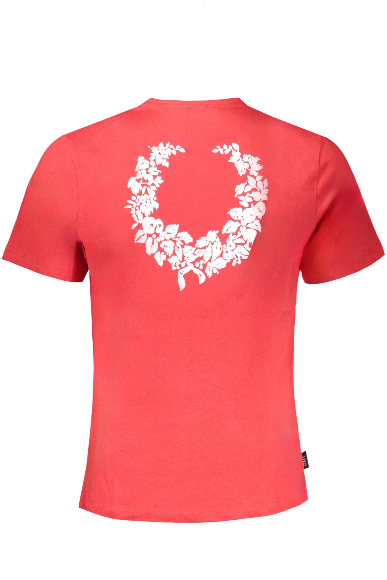 AU01413ALVARO_RORED – Herren Kurzarm T-Shirt in Rot mit Druck und Rundhals - Stilvoll & Modern – Größe: M, L, XL, 2XL – Farbe: Rosso