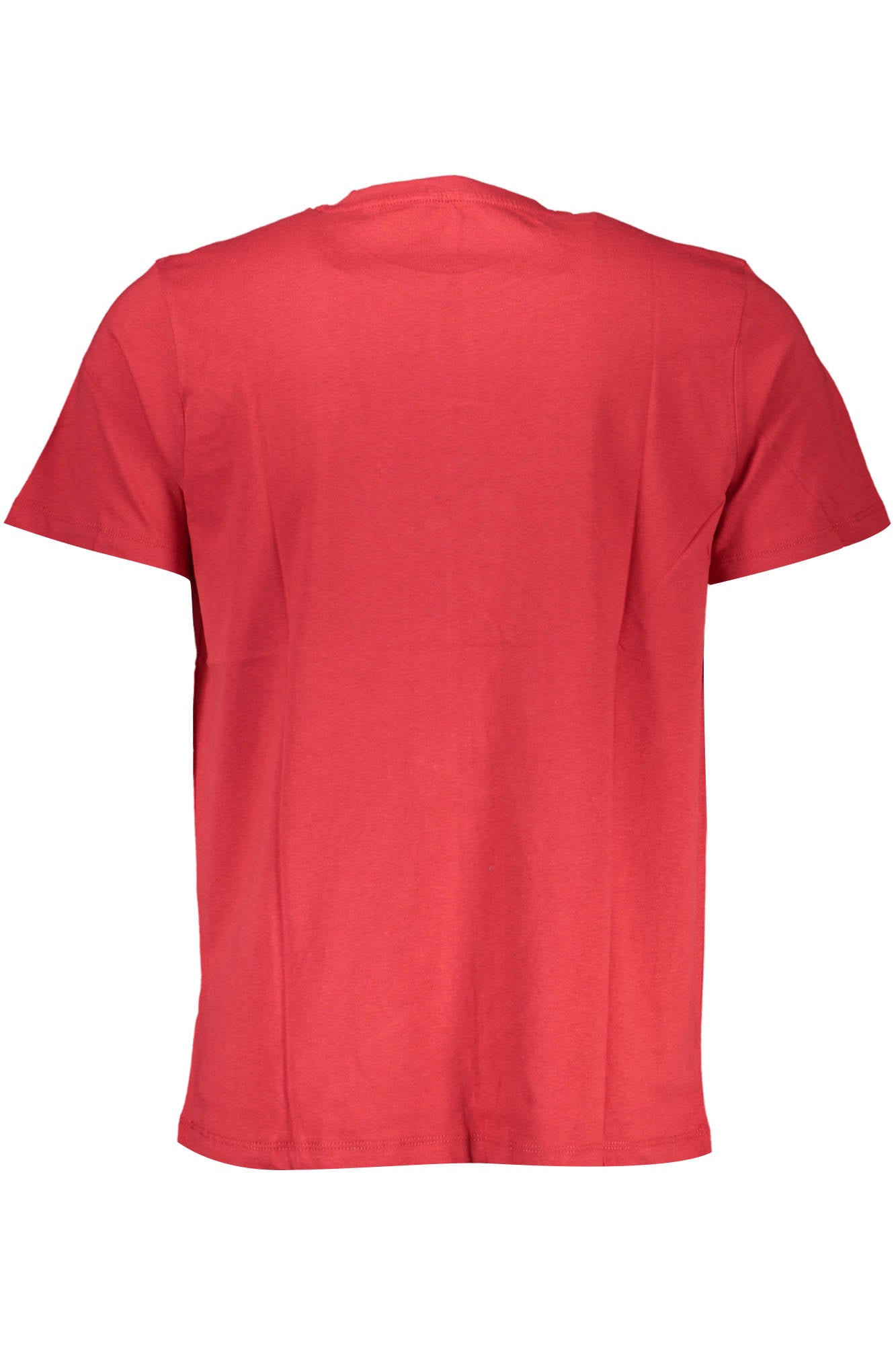 AU00908-CAMILLO_ROSSO_RED – Herren Kurzarm T-Shirt in Rot mit Rundhals und Stickerei – Größe: L, XL, 2XL, M – Farbe: Rosso