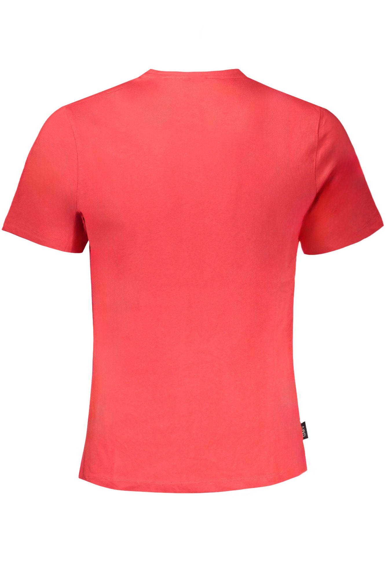 AU01411ANGELO_RORED – Stylisches rotes Herren-T-Shirt mit Rundhals und Logo-Print – Größe: M, L, XL, 2XL – Farbe: Rosso