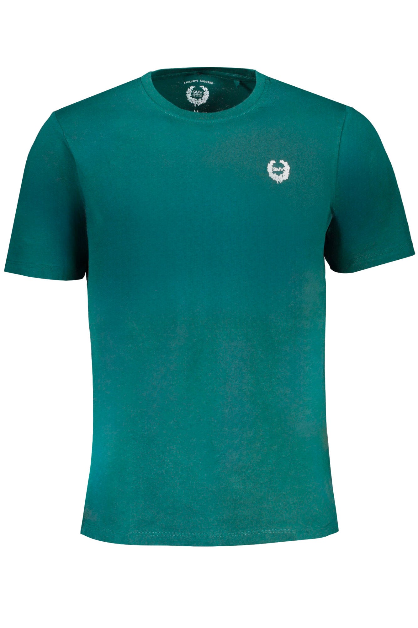 AU01631CAMILLO_VEFORGRE – Grünes Herren Kurzarm T-Shirt mit Stickerei und Rundhalsausschnitt – Größe: L, XL, 2XL, M – Farbe: Verde