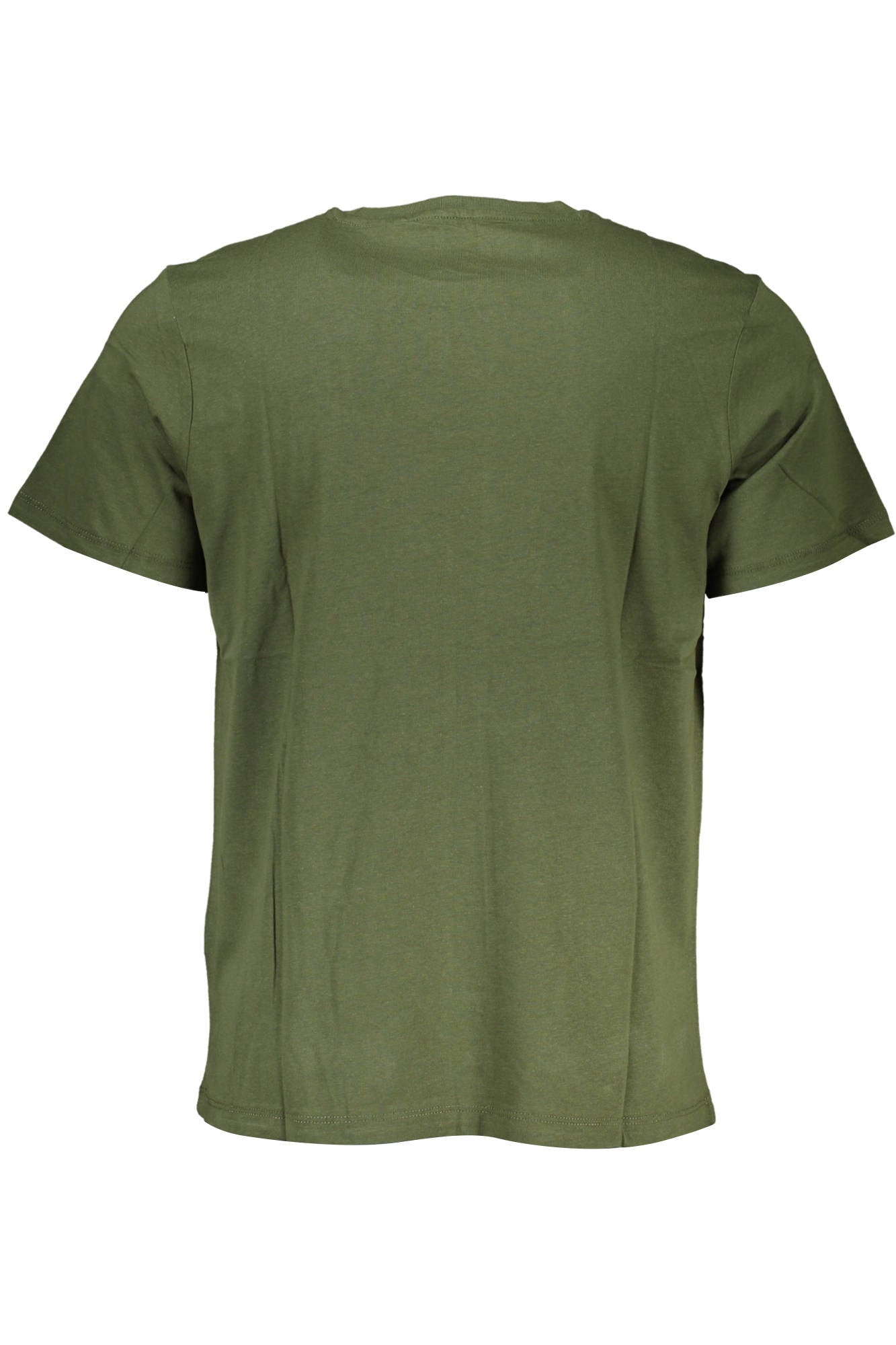 AU00784-DANILO_VERDE_MILITARY-GREEN – Grünes Kurzarm-Herren-T-Shirt mit Rundhalsausschnitt und Print – Größe: M, L, XL, 2XL – Farbe: Verde