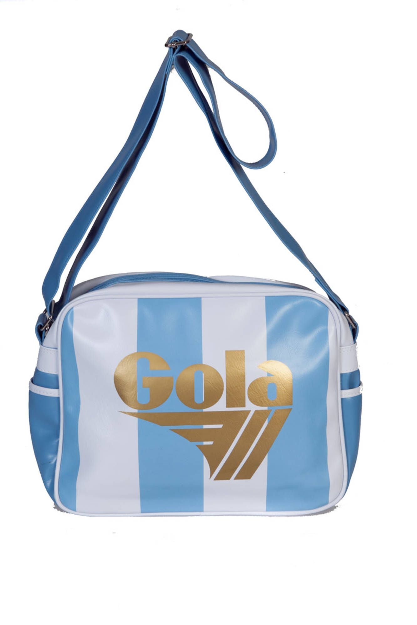 CUB175-REDFORD-CHAMPIONSHIP_AZZURRO_BLUEWHITEGOLD – Blaue Damen-Schultertasche mit verstellbarem Gurt und vielen Taschen – Größe: UNI – Farbe: Azzurro