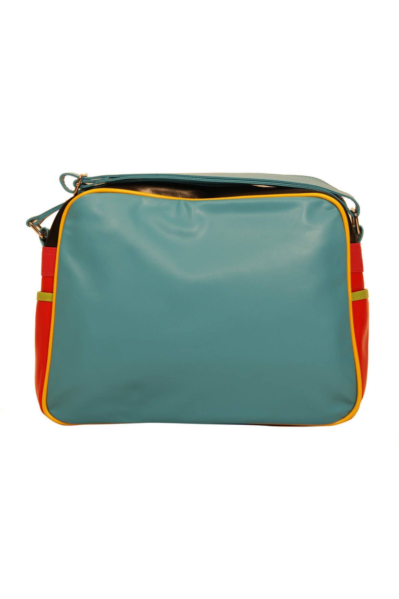 TUB235-REDFORD-LONDON-TOUR_AZZURRO_BLUEBLACKRED – Stilvolle blaue Damen-Schultertasche mit verstellbarem Gurt und Taschen – Größe: UNI – Farbe: Azzurro