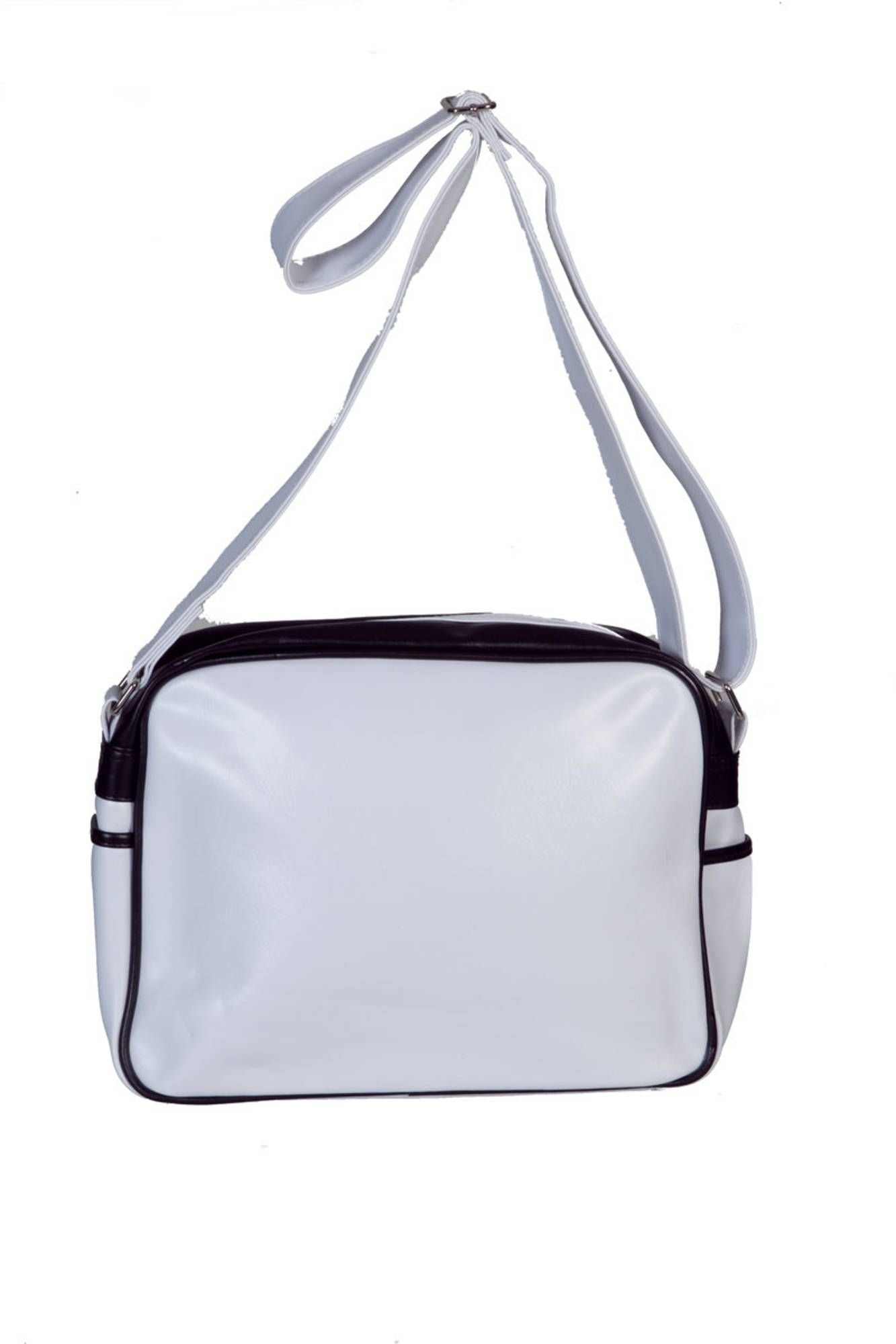 CUB175-REDFORD-CHAMPIONSHIP_BIANCO_WHITEBLACKYELLOW – Stilvolle weiße Umhängetasche mit verstellbarem Schultergurt – Größe: UNI – Farbe: Bianco