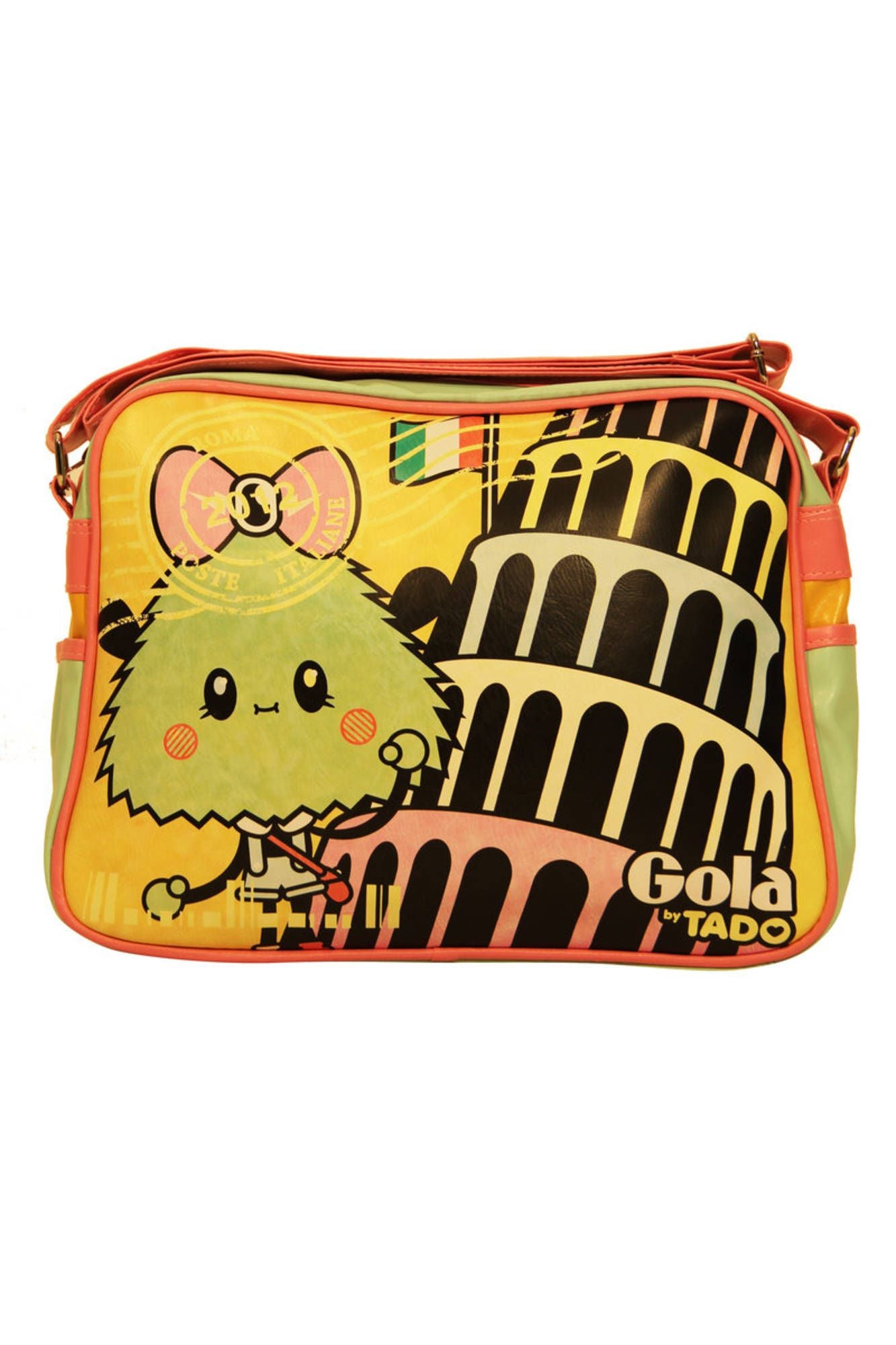 TUB356-REDFORD-PISA_VERDE_TANGERINEMINTPINK – Stylische Damentasche Grün - Verstellbar & Praktisch mit Taschen – Größe: UNI – Farbe: Verde