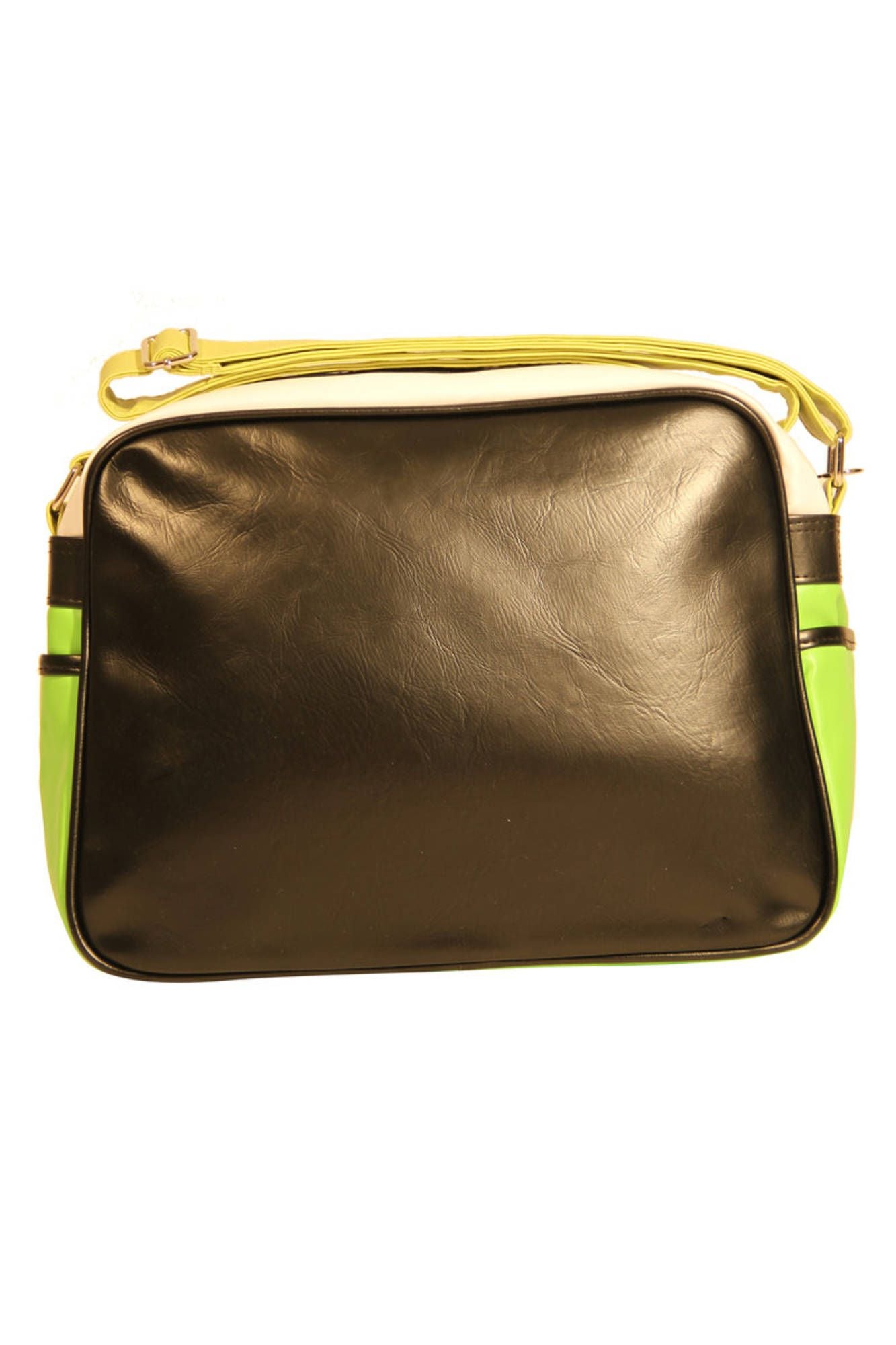 TUB386-REDFORD-EYEBALL_VERDE_LIMEBLACKWHITE – Trendige Grüne Umhängetasche für Damen mit Verstellbarem Gurt – Größe: UNI – Farbe: Verde