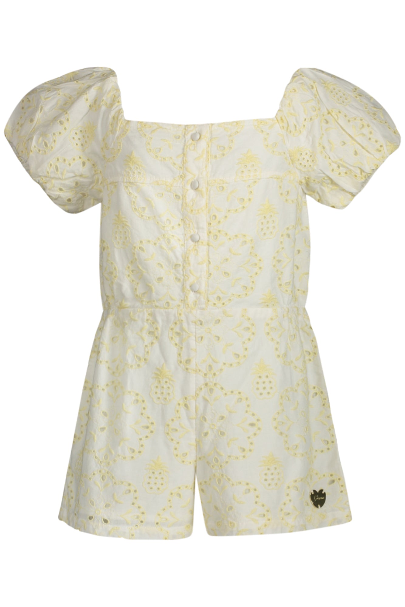 J4GK34WG5L0_GIF2E1 – Kurzes Gelbes Mädchenkleid mit U-Boot-Ausschnitt und Logo-Applikation – Größe: 10A, 16A, 12A, 14A – Farbe: Giallo