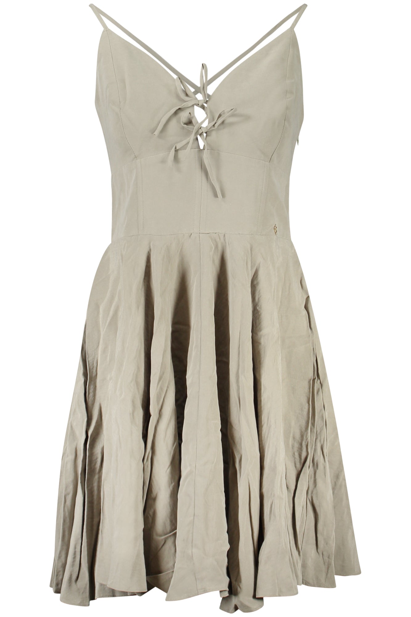 W4GK10WF592_VEG9D5 – Elegantes Grünes Kleid für Damen mit Herzausschnitt und Zierträgern – Größe: XS, S, M, L – Farbe: Verde