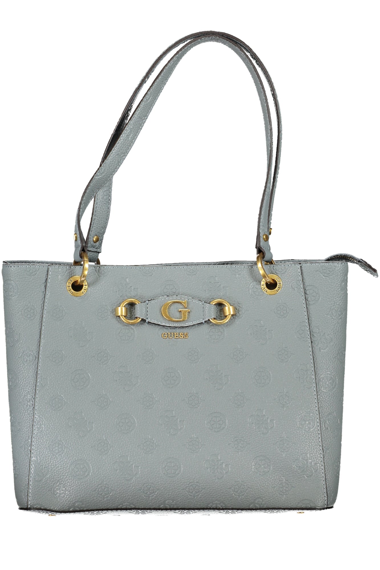 PD920925_AZLDENIL – Stylische Damenhandtasche Blau mit Kontrastdetails und Reißverschluss – Größe: UNI – Farbe: Azzurro