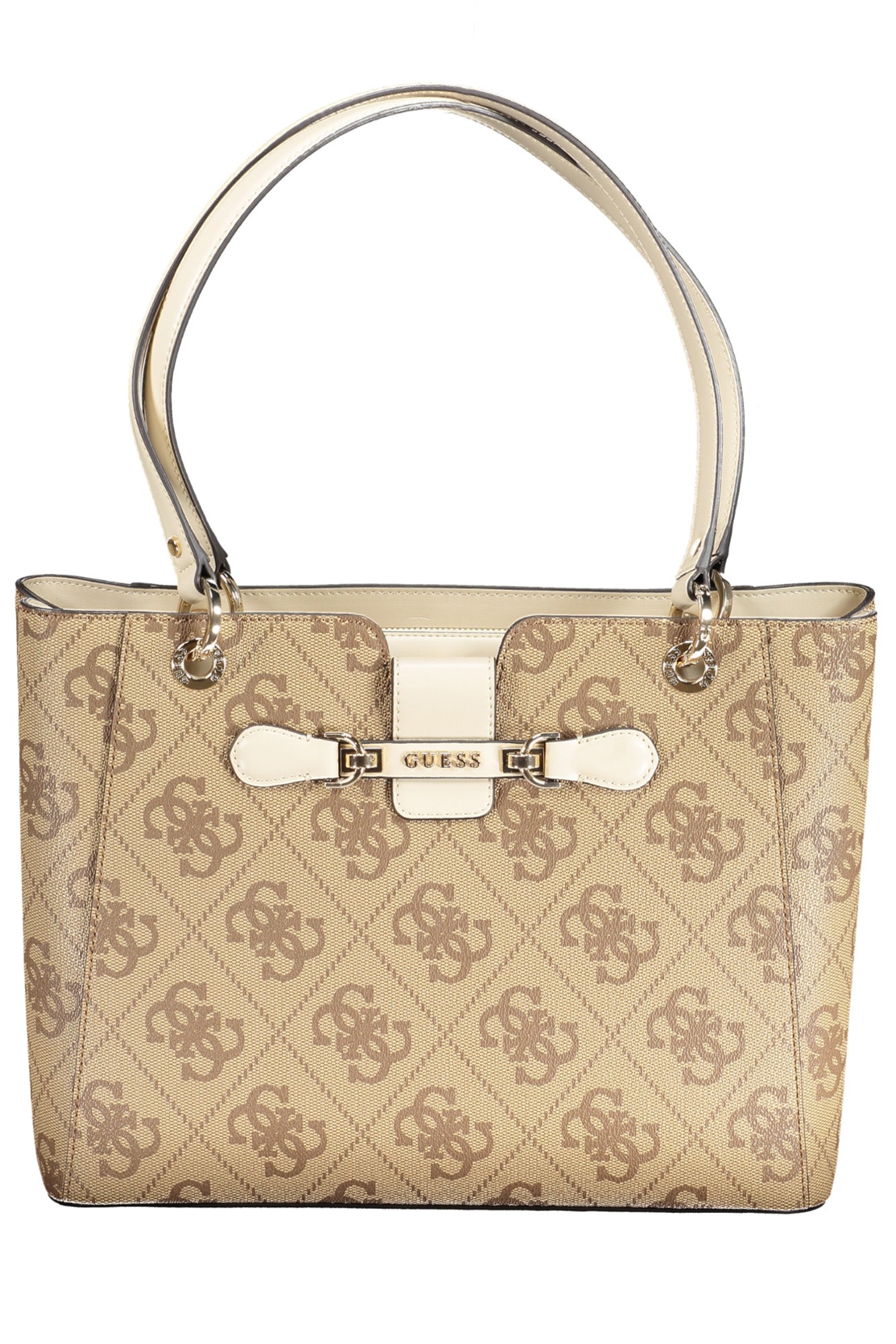 OS950025_BELATTELB – Beige Damenschultertasche mit Fächern und Kontrastdetails. – Größe: UNI – Farbe: Beige