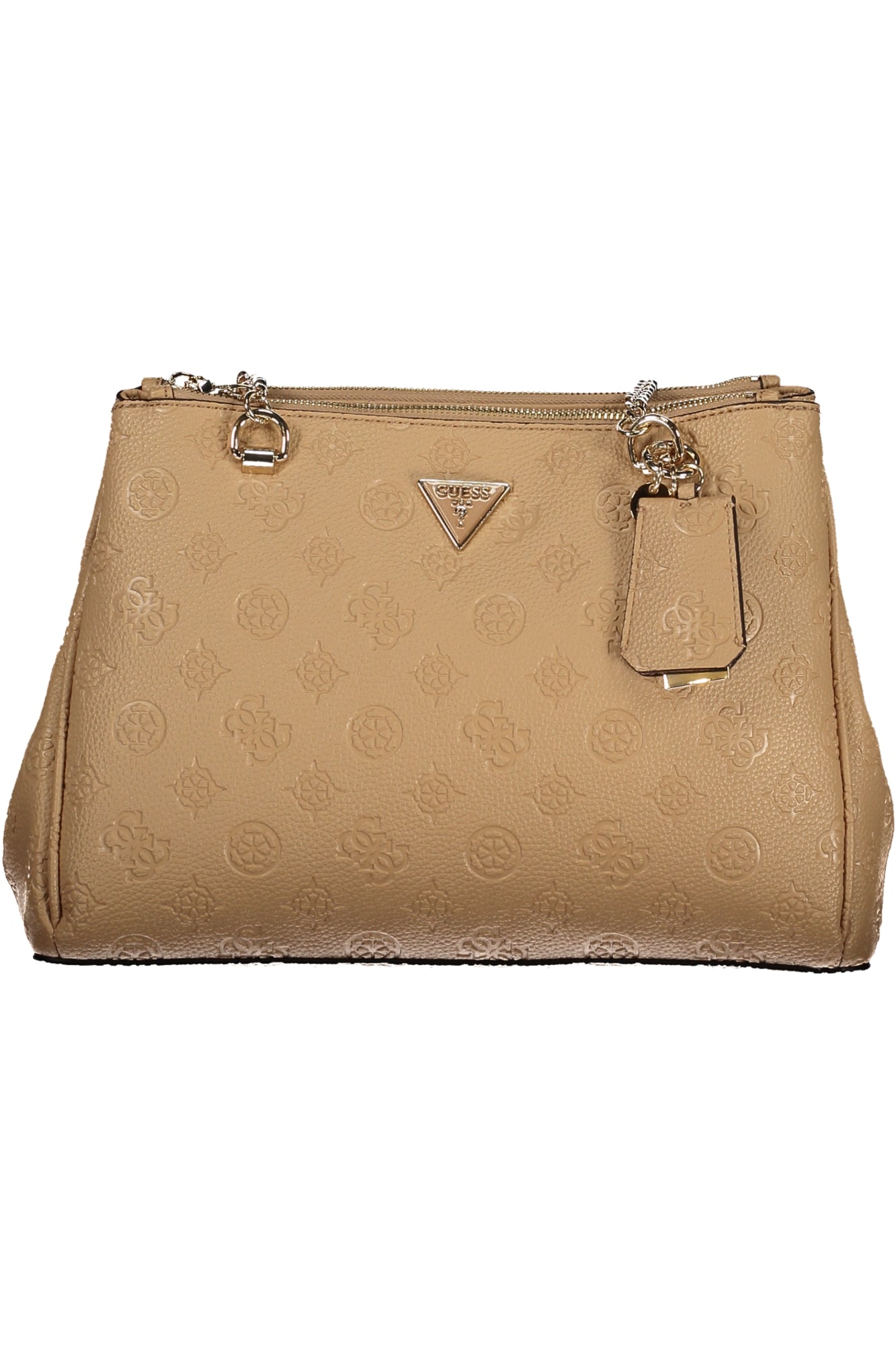 PG934909_BEBEIGE – Elegante Damen Handtasche Beige mit Kettengriffen und Mehr Stauraum – Größe: UNI – Farbe: Beige