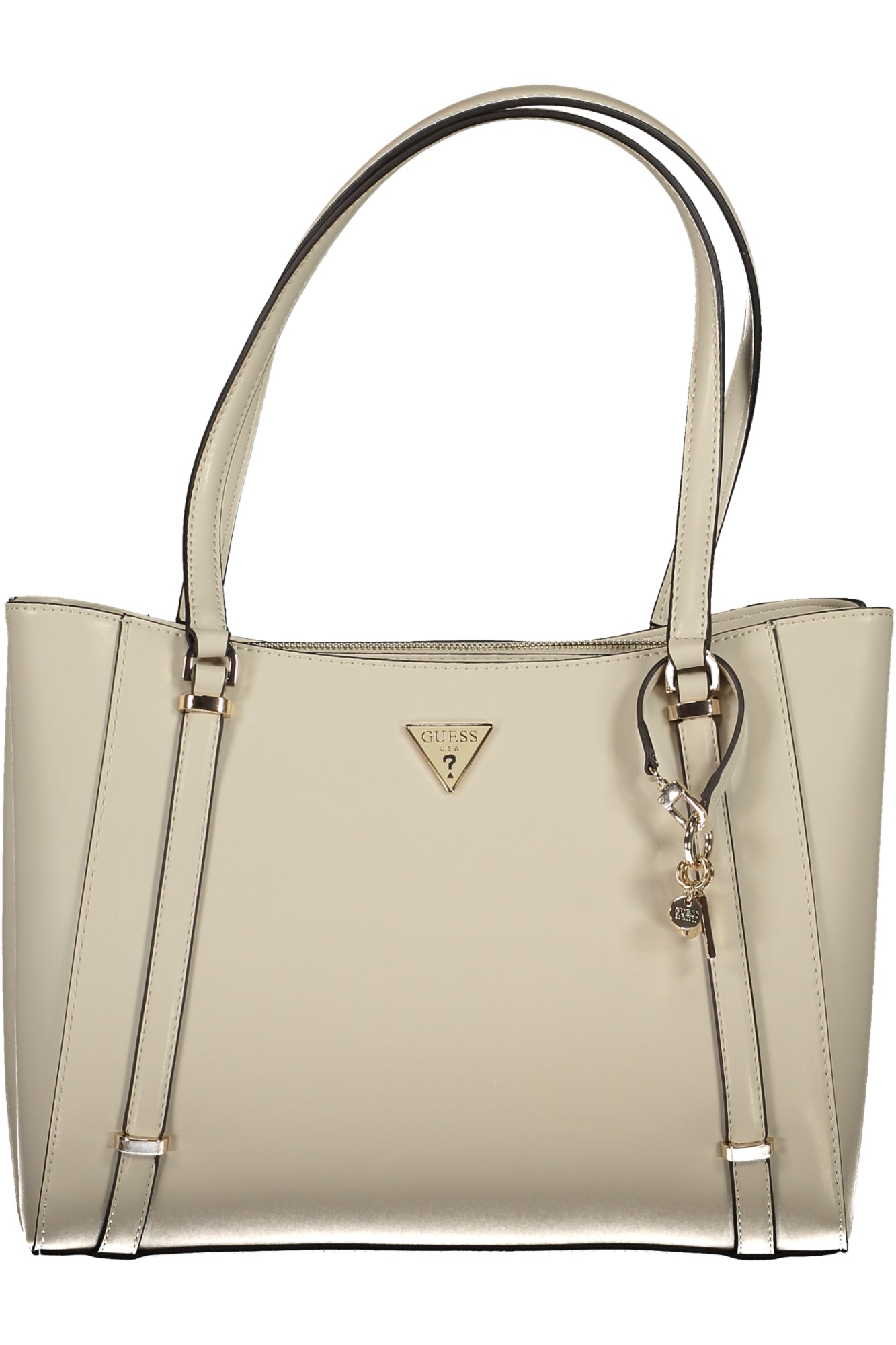 VG949323_BEBONE – Stilvolle Handtasche Beige mit Kontrastdetails & Schutzfüßchen – Größe: UNI – Farbe: Beige