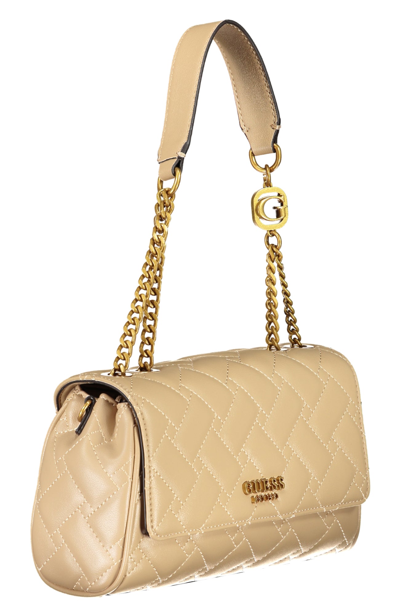 QB898420_BEBEIGE – Elegante Beigefarbene Damenschultertasche mit Vielseitigen Details – Größe: UNI – Farbe: Beige