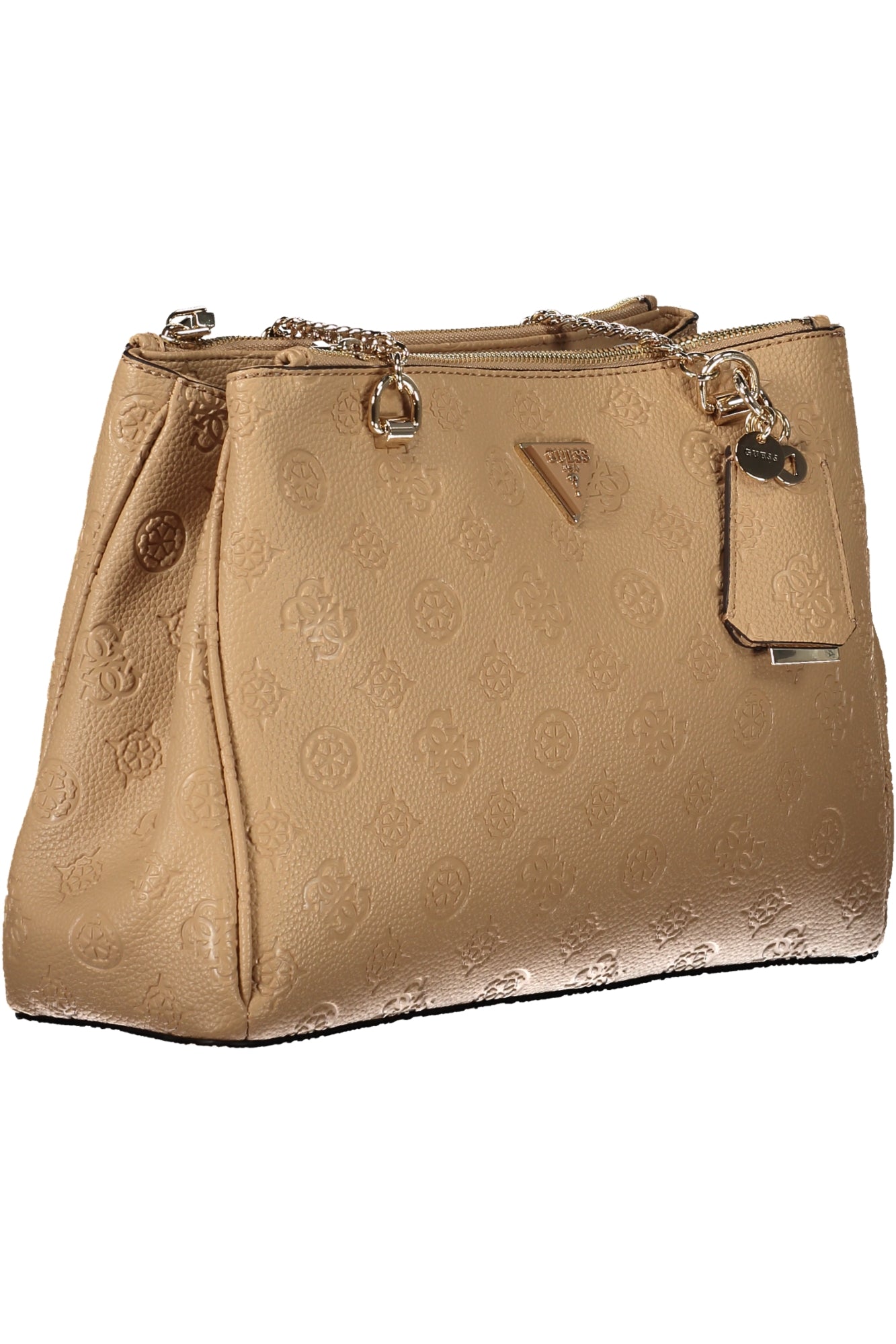 PG934909_BEBEIGE – Elegante Damen Handtasche Beige mit Kettengriffen und Mehr Stauraum – Größe: UNI – Farbe: Beige
