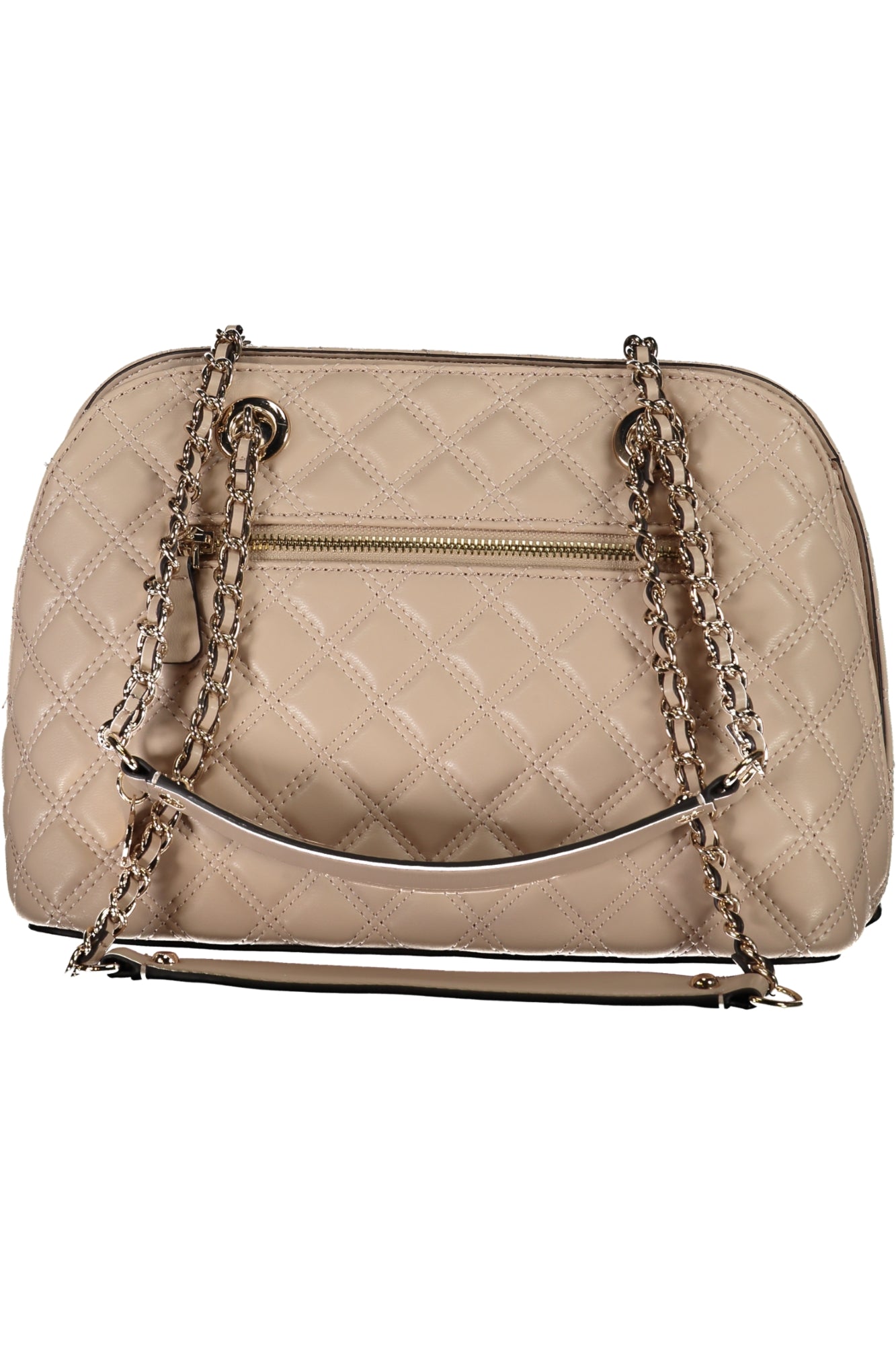 QG874805_BELIGBEI – Elegante Beigefarbene Damenschultertasche mit Kette und Schutzfüßen – Größe: UNI – Farbe: Beige