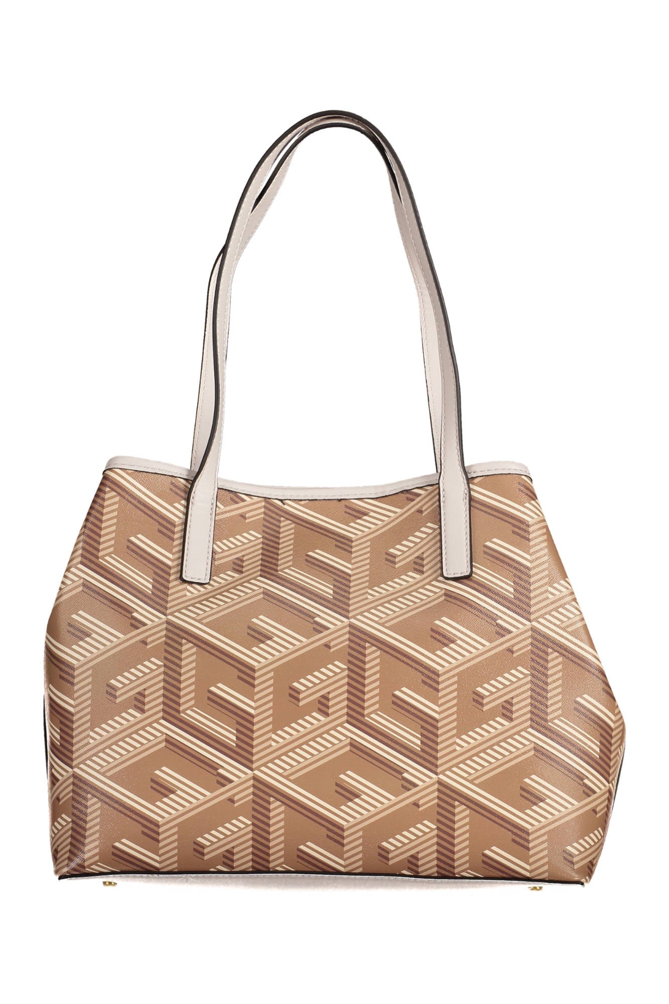 SA699528_BEIGE_TAUPE-LOGO – Beige Damenschultertasche mit vielseitiger Innentasche und Details – Größe: UNI – Farbe: Beige