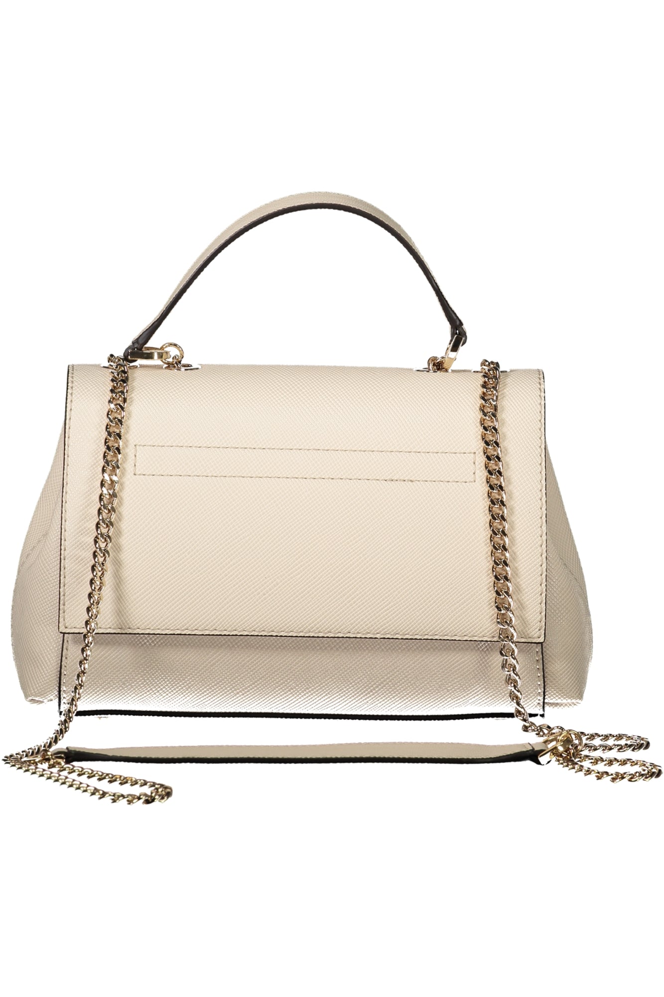 VG934021_BESTONE – Elegante Beigefarbene Ledertasche mit Kette und praktischen Fächern – Größe: UNI – Farbe: Beige