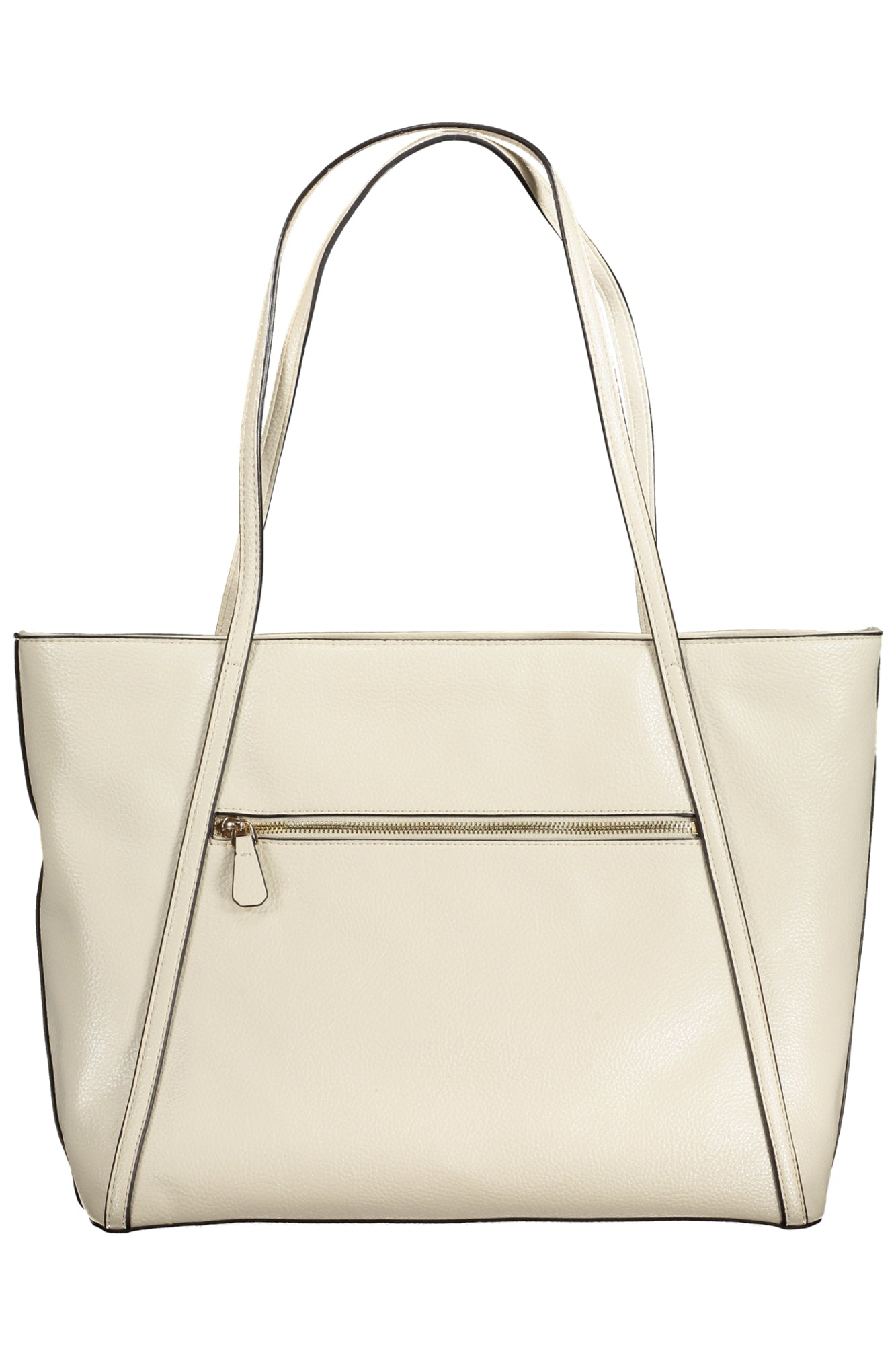 BS850123_BESTONE – Stylische Damen Handtasche Beige mit Kontrastdetails und Reißverschluss – Größe: UNI – Farbe: Beige